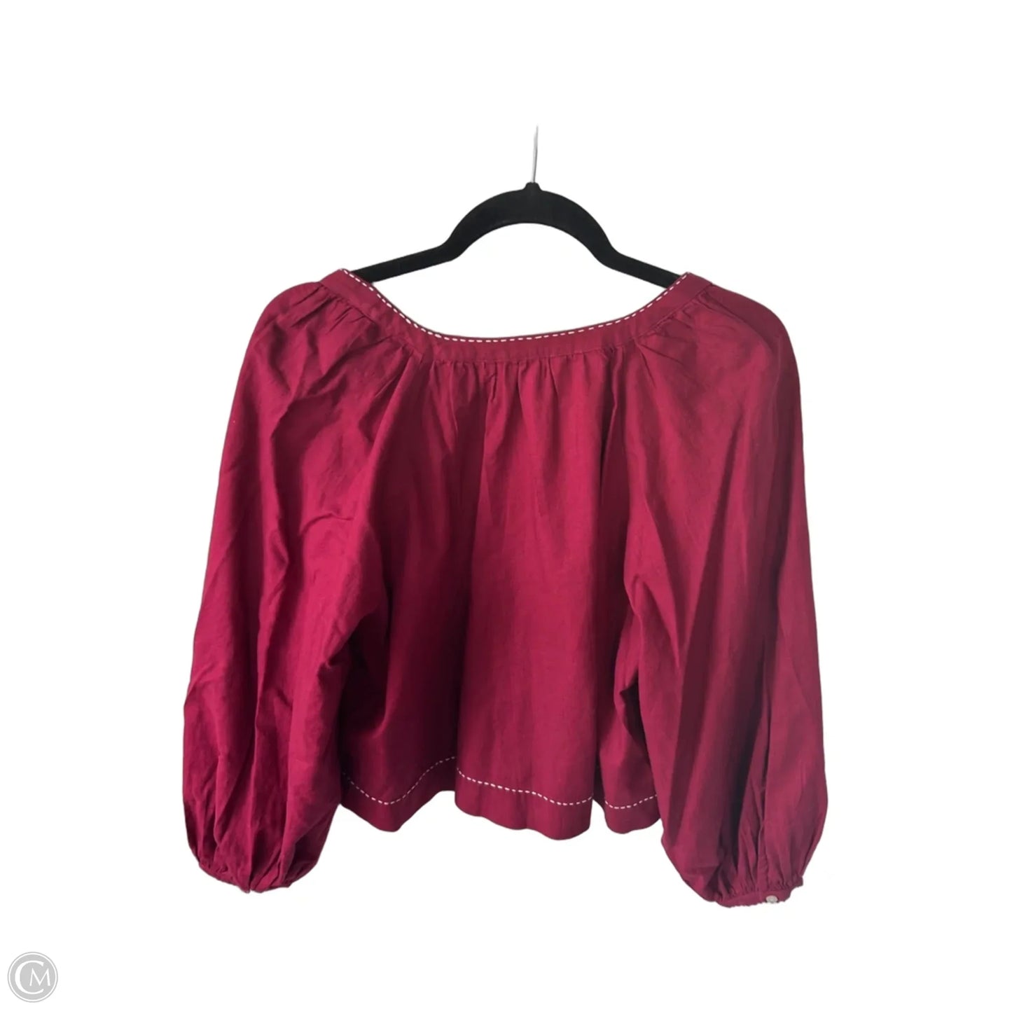 Top Long Sleeve By Loft In Red, Size: M