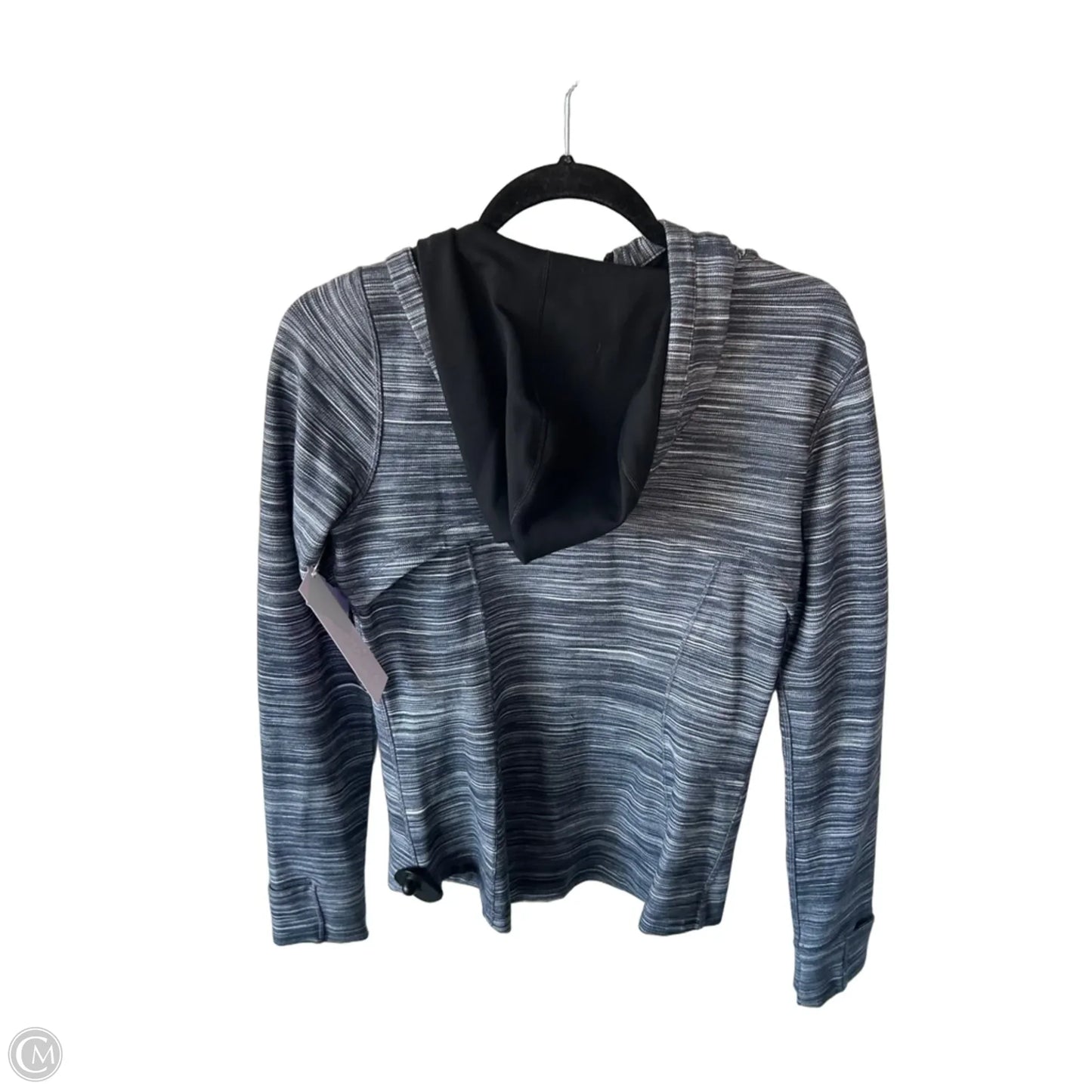 Athletic Sweatshirt Hoodie By Lululemon In Grey, Size: M