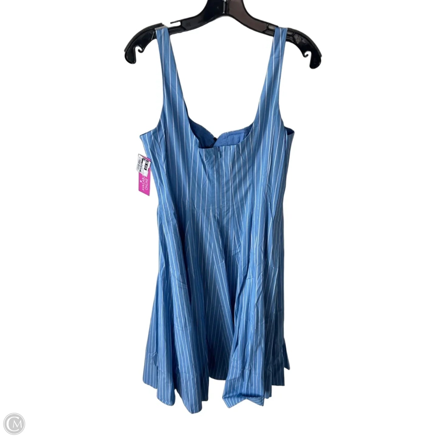 Dress Casual Midi By Clothes Mentor In Blue & White, Size: L