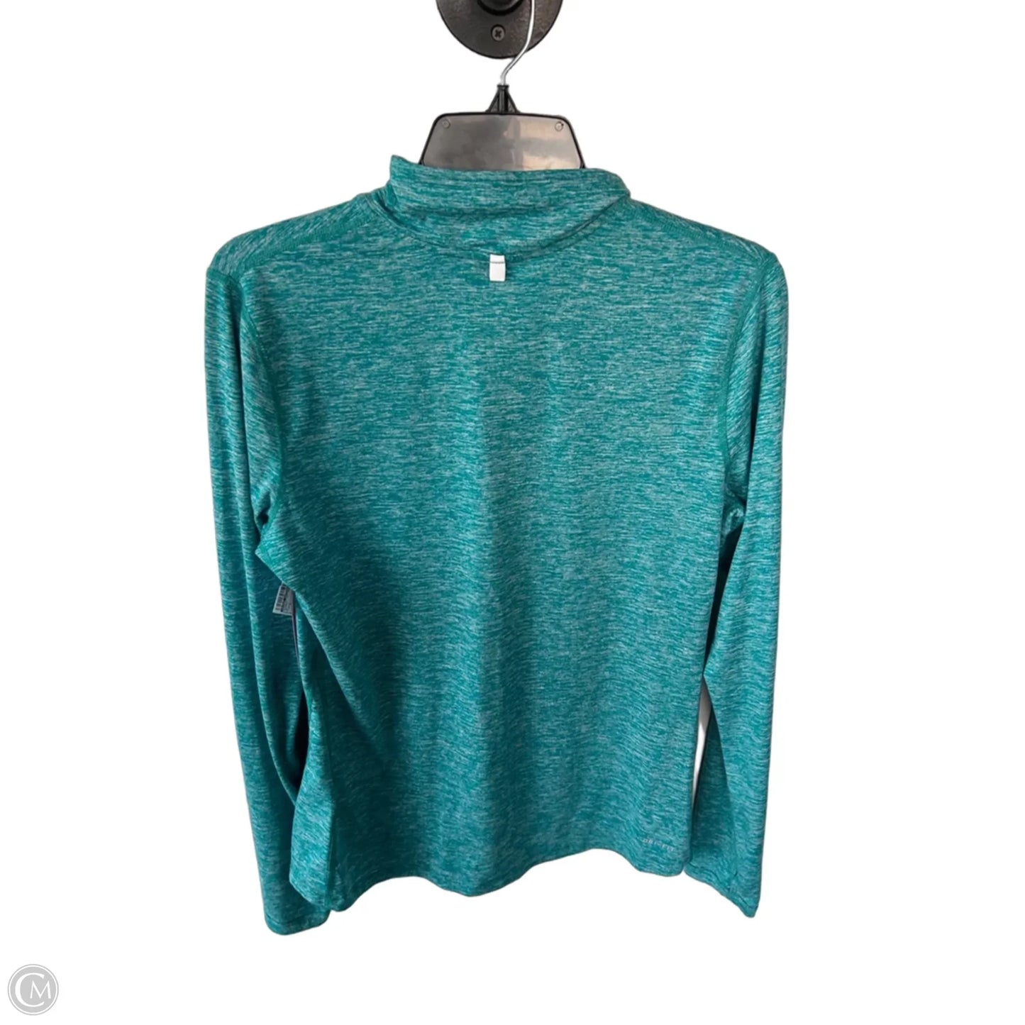 Athletic Top Long Sleeve Collar By Nike Apparel In Green, Size: M