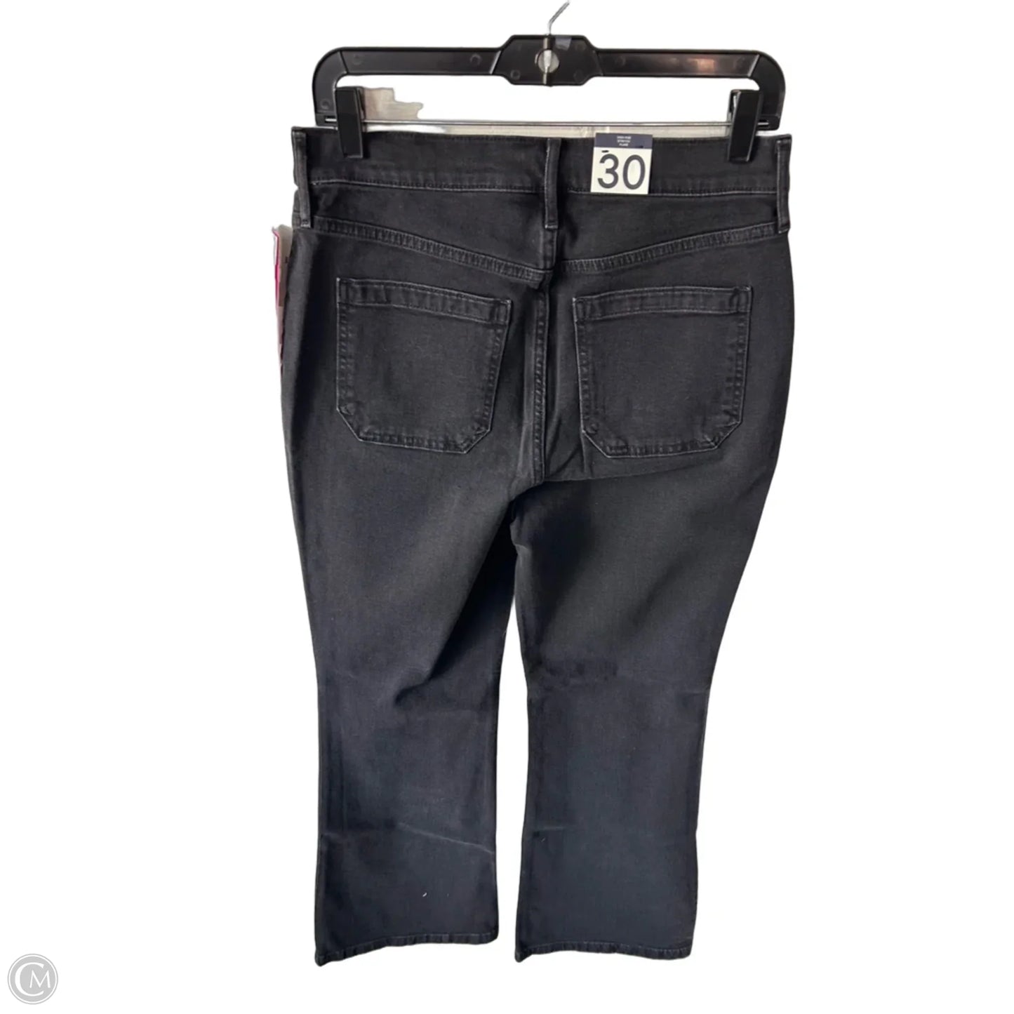 Jeans Flared By Gap In Black & Gold, Size: 10