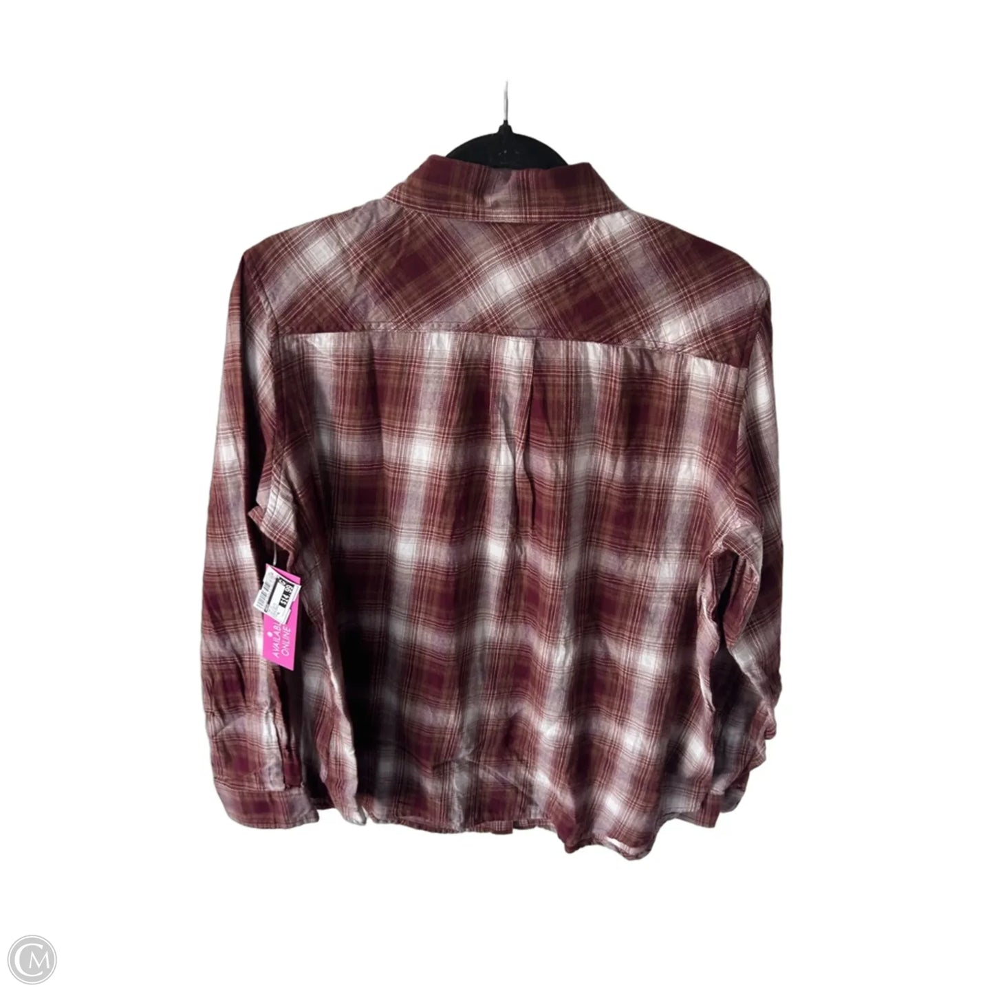 Top Long Sleeve By Ariat In Red & White, Size: Xl
