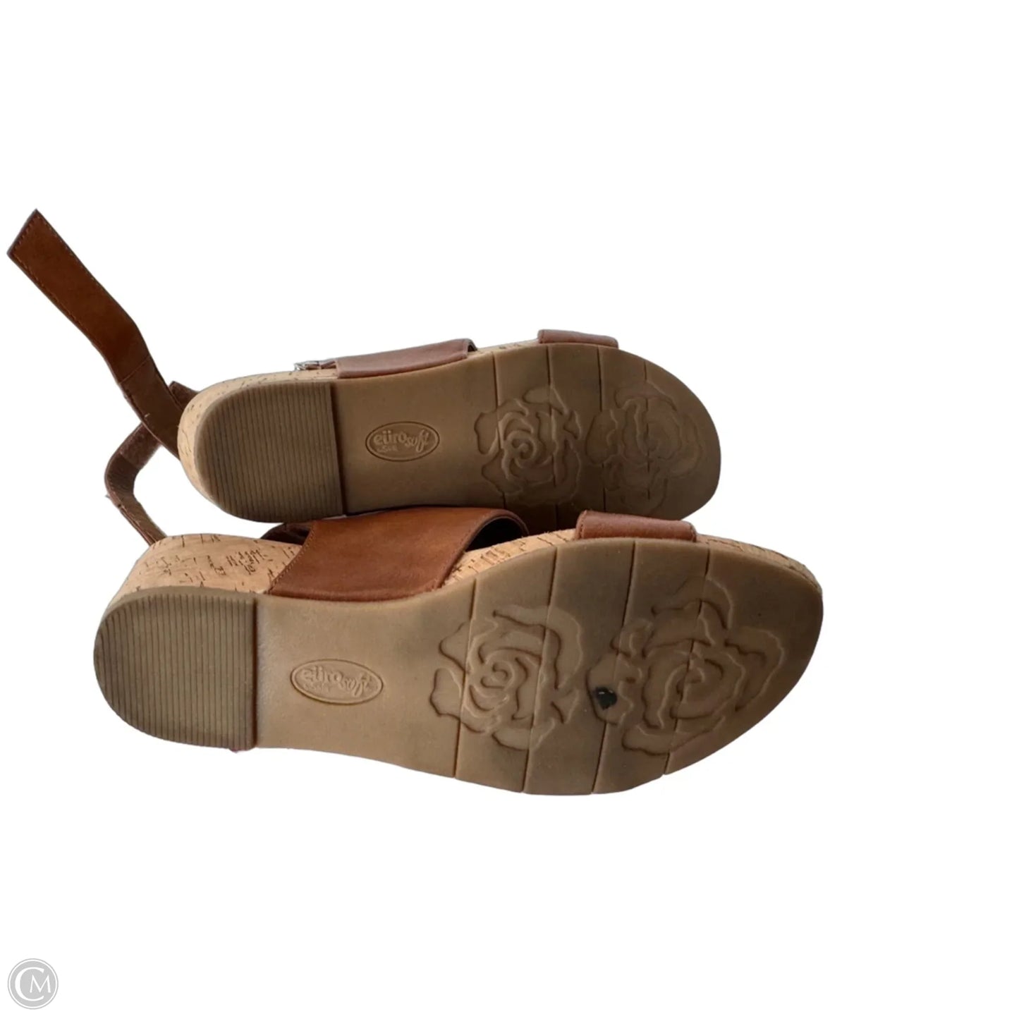 Sandals Heels Wedge By Sofft In Brown, Size: 7