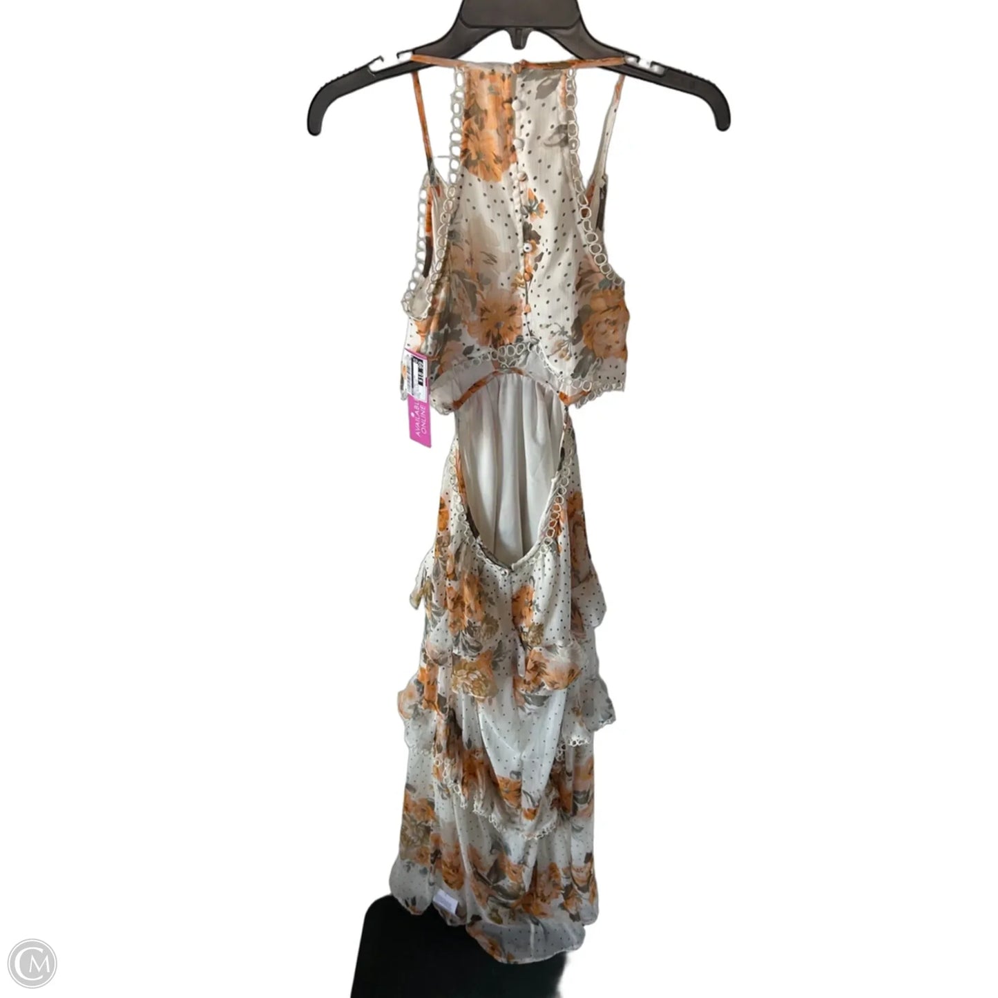 Dress Party Long By Asos In Orange & Yellow, Size: S