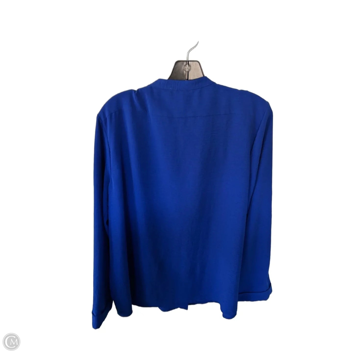 Top Long Sleeve By Calvin Klein In Blue, Size: Xl