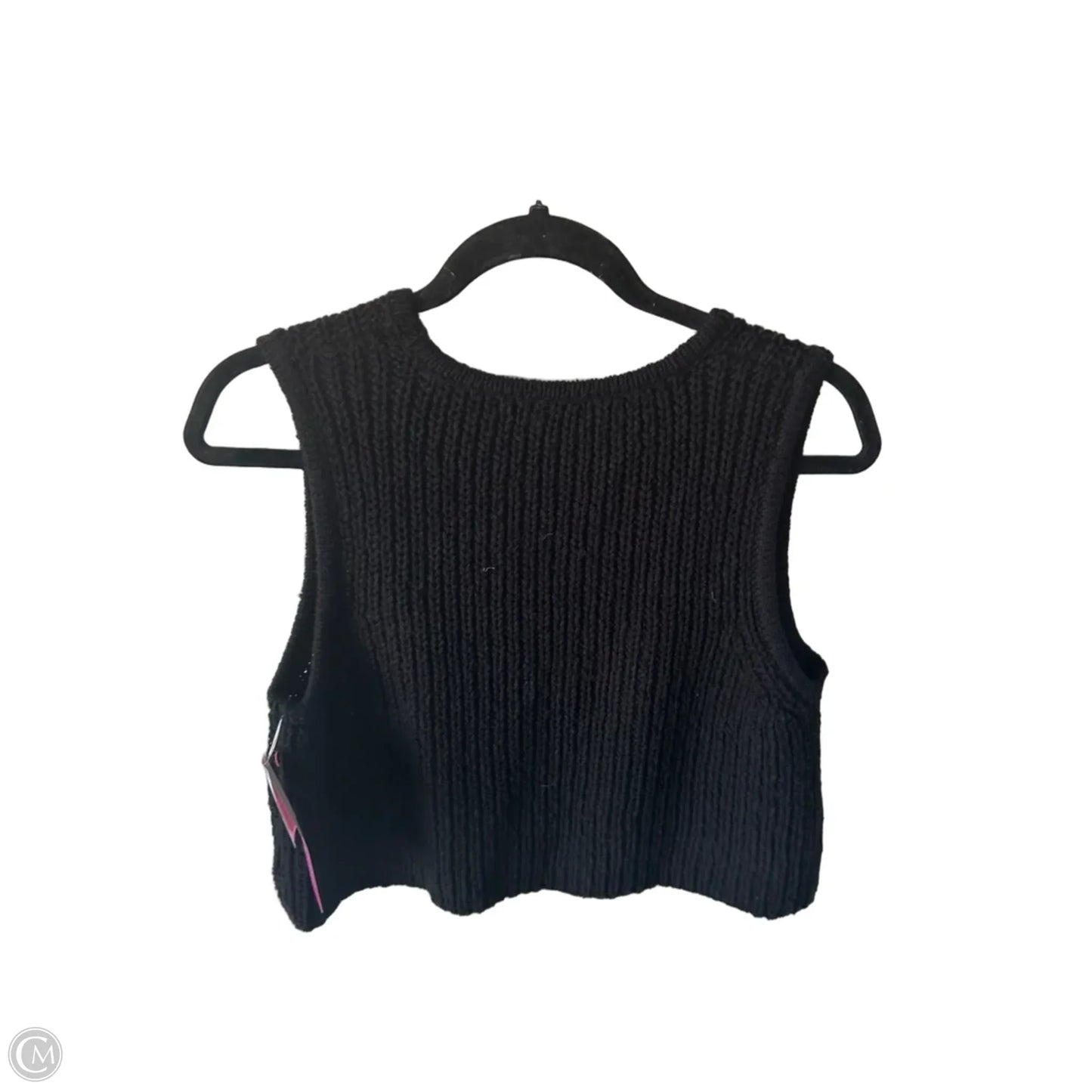 Vest Sweater By Grade & Gather In Black, Size: S