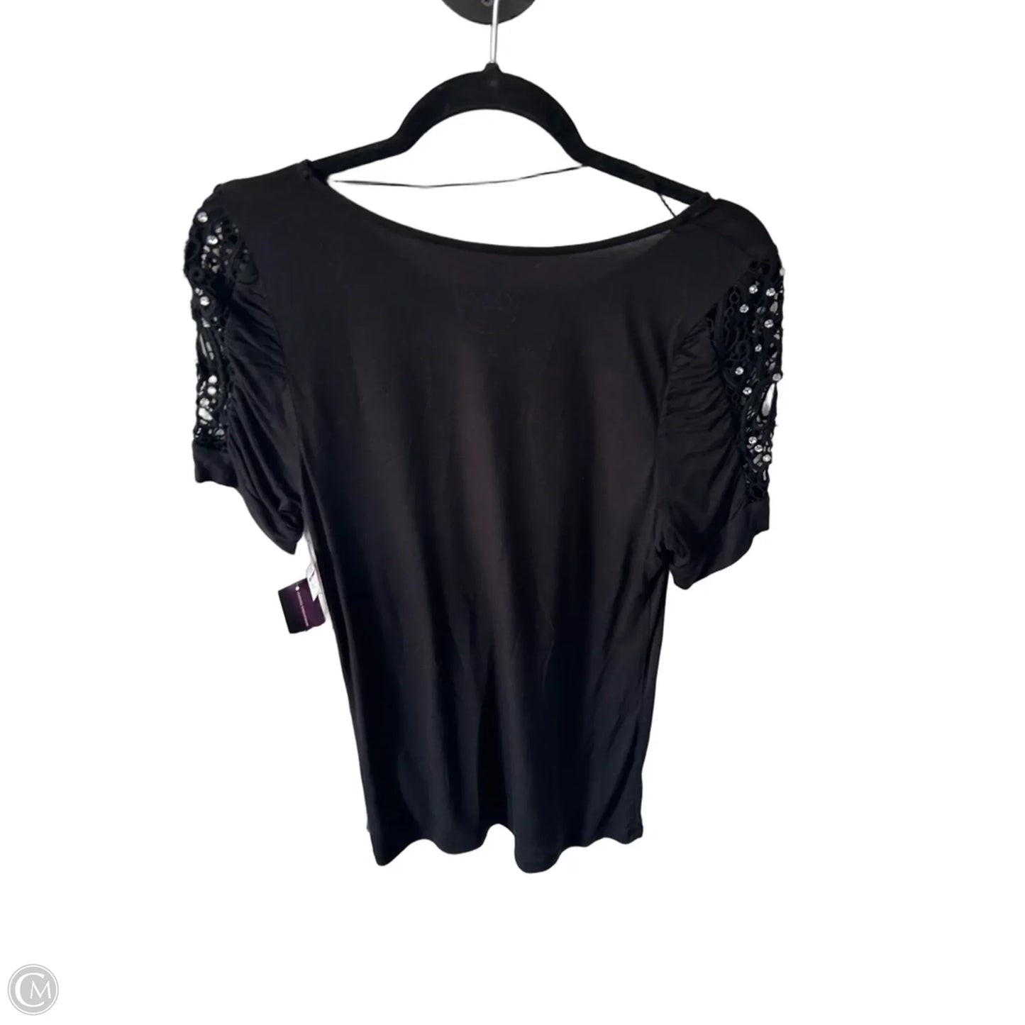 Top Short Sleeve By Inc In Black, Size: L