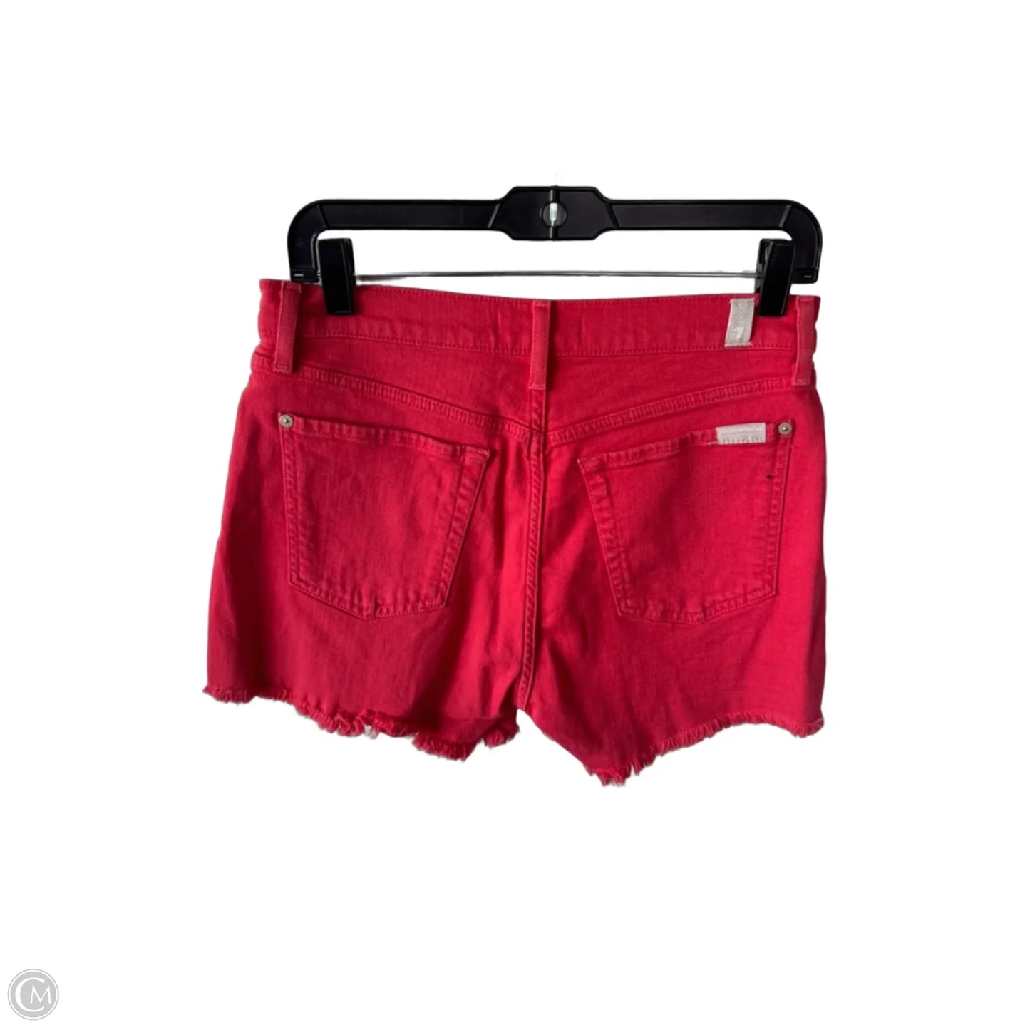 Shorts By 7 For All Mankind In Orange Denim, Size: 6