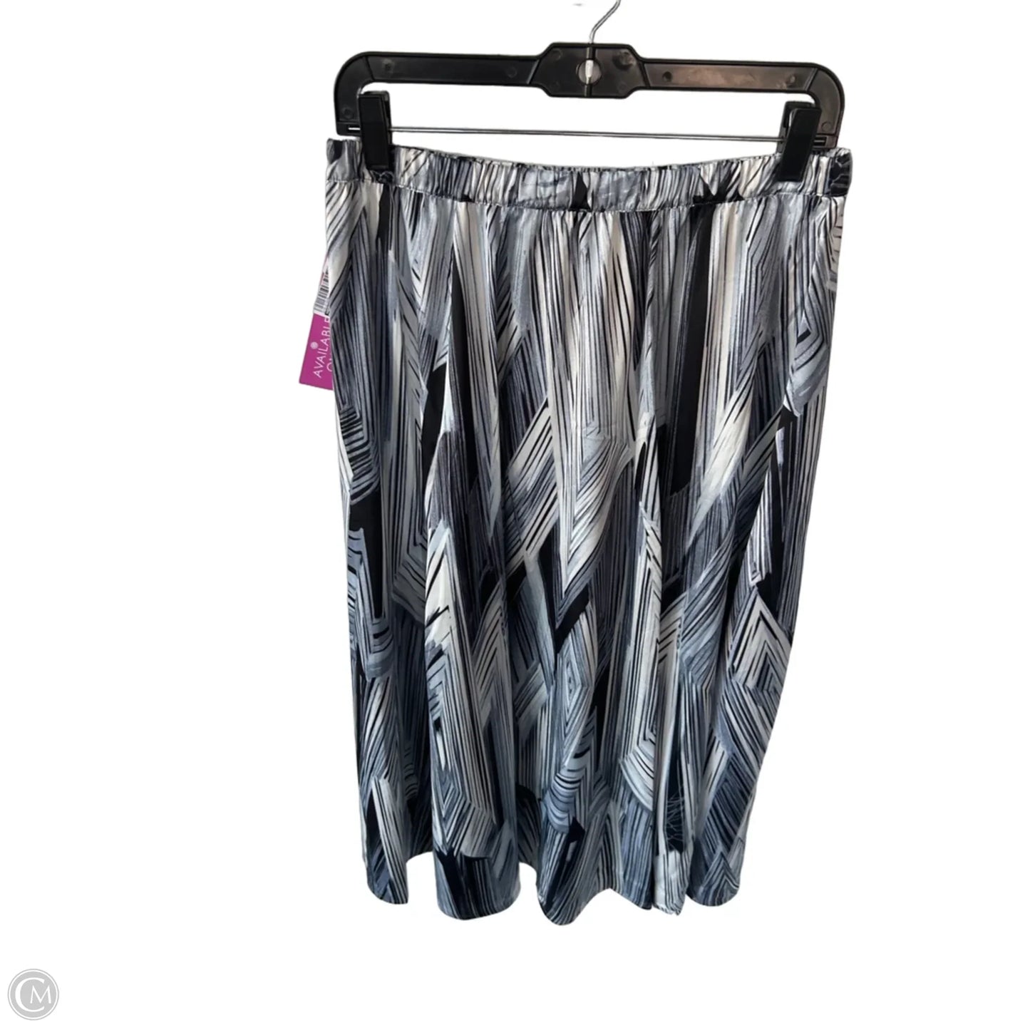 Skirt Midi By Adrianna Papell In Black & Blue, Size: 8