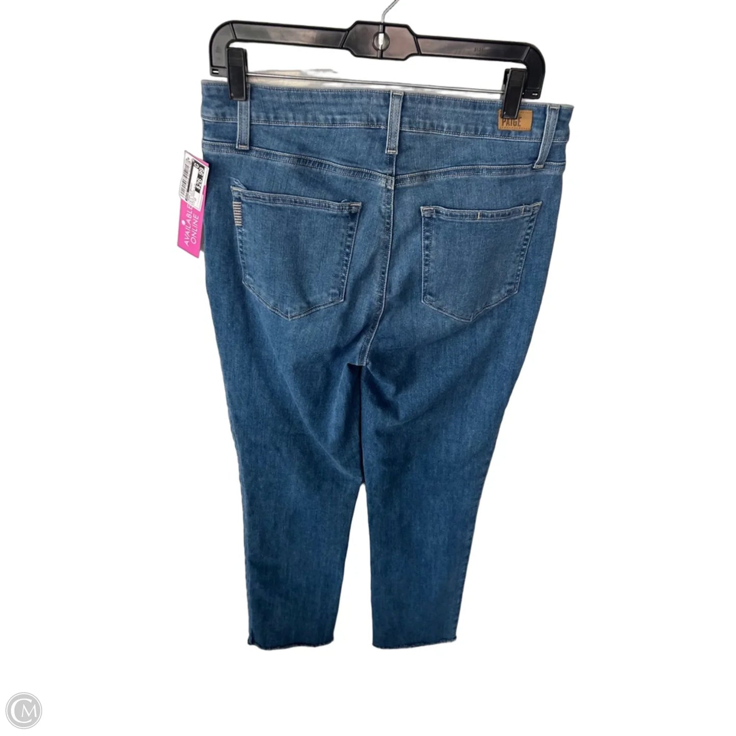 Jeans Straight By Paige In Blue Denim, Size: 12