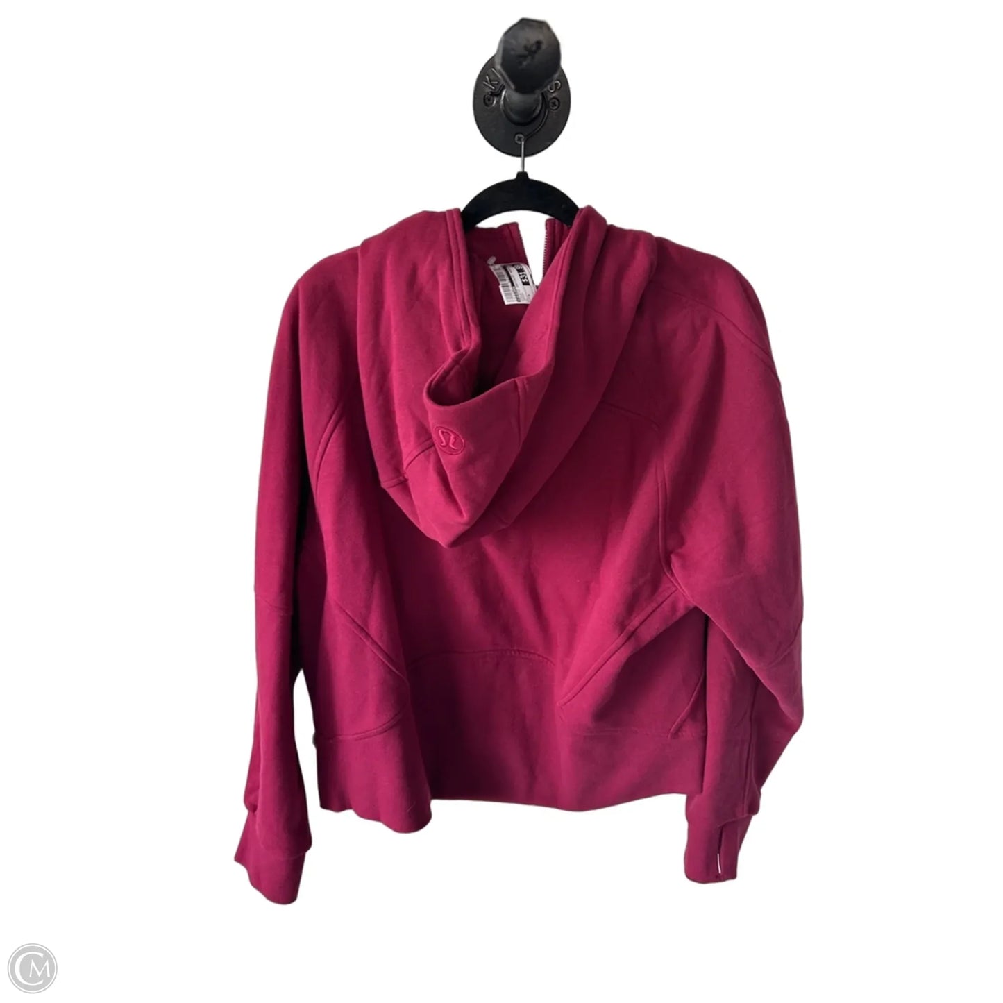 Athletic Sweatshirt Hoodie By Lululemon In Maroon, Size: M