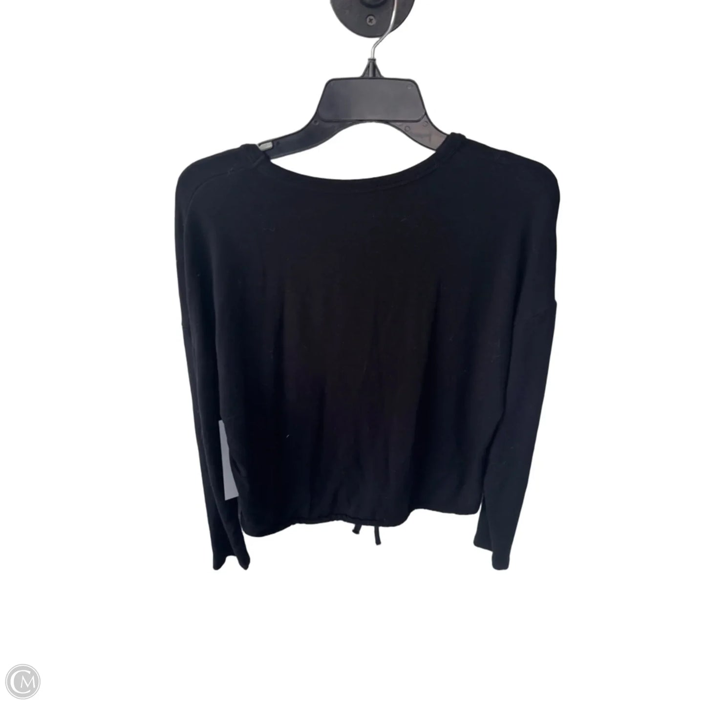 Top Long Sleeve By Majestic Filatures In Black, Size: S