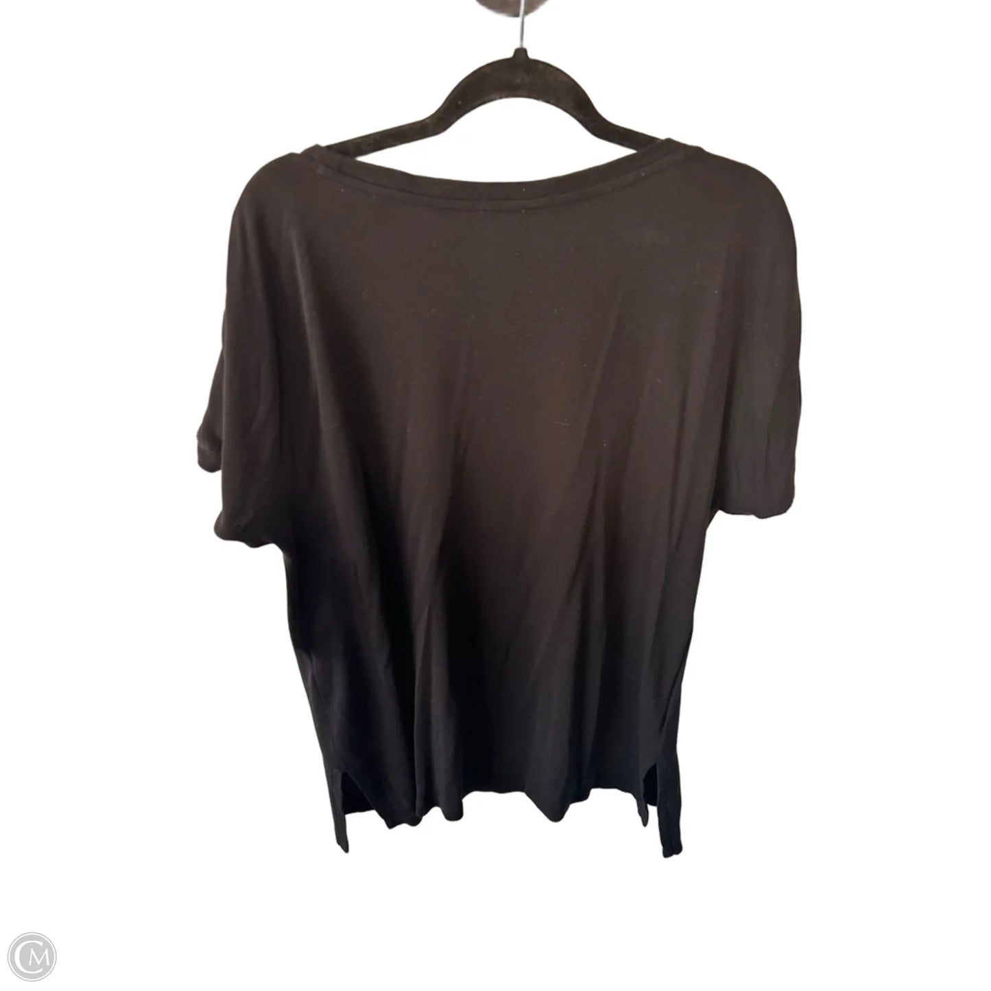 Top Short Sleeve By Chicos In Black, Size: L