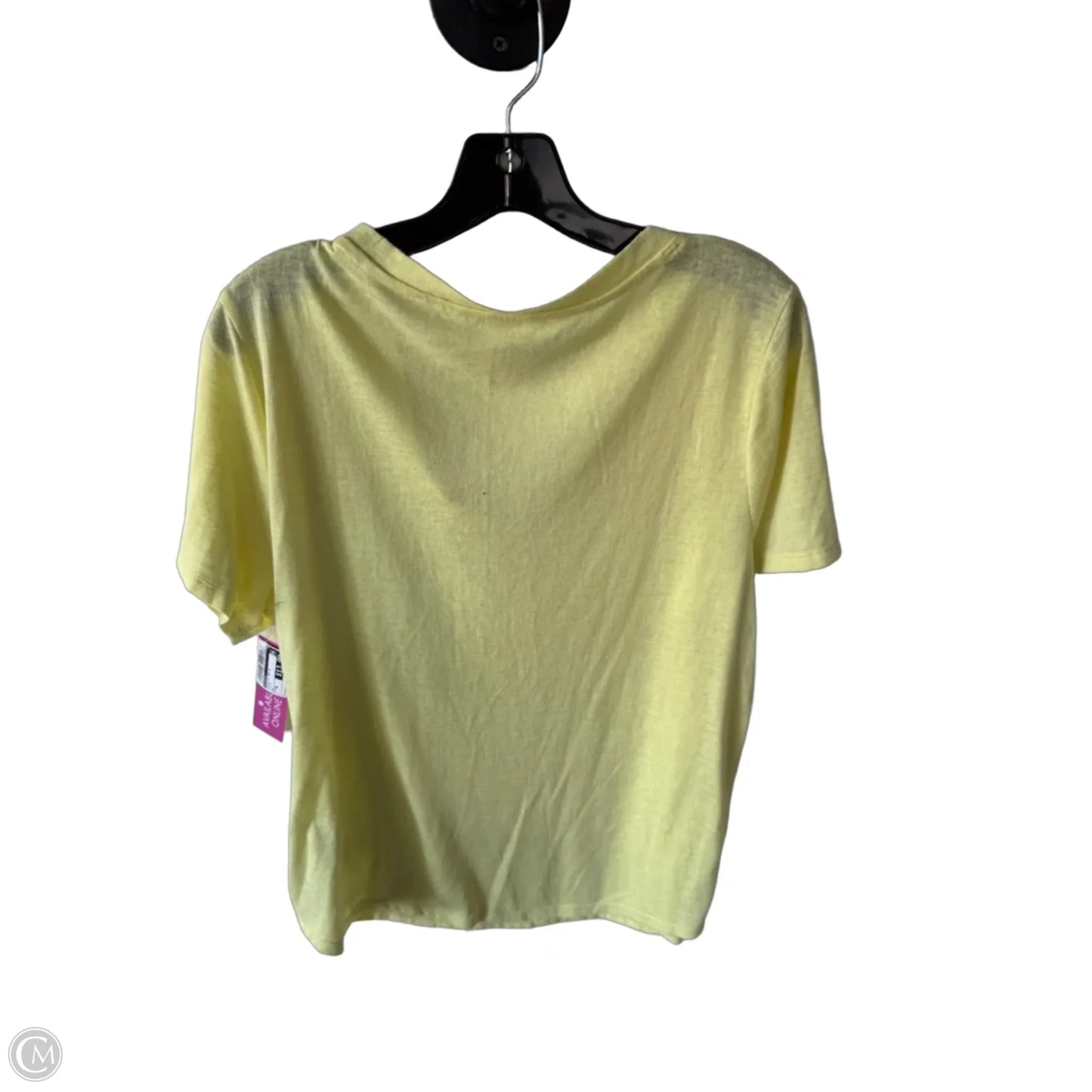 Athletic Top Short Sleeve By Athleta In Yellow, Size: Xl