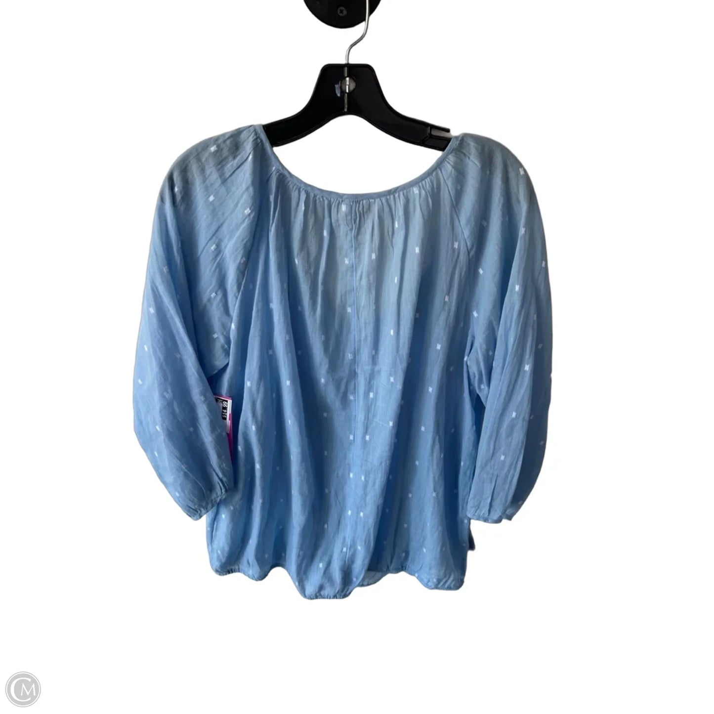 Top Long Sleeve By J. Crew In Blue & White, Size: L