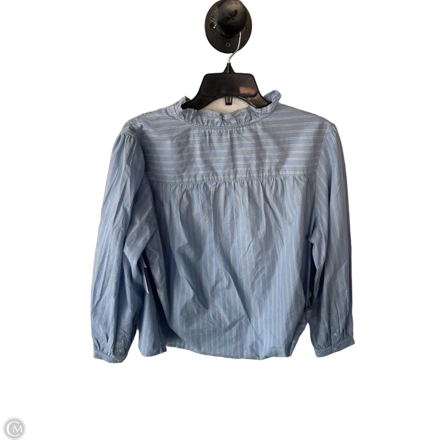 Top Long Sleeve By Time And Tru In Blue & White, Size: L