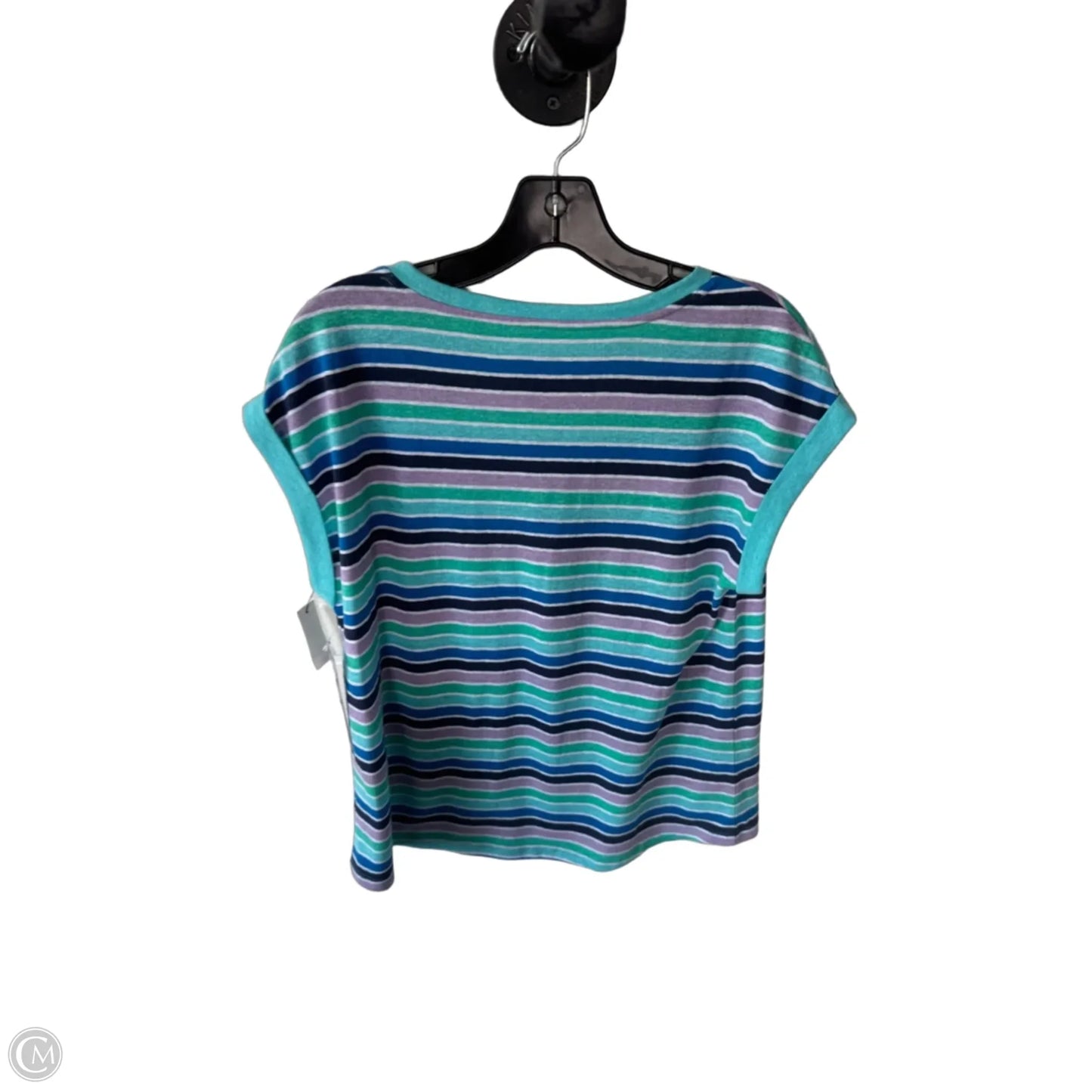 Top Sleeveless By Talbots In Blue & White, Size: Mp
