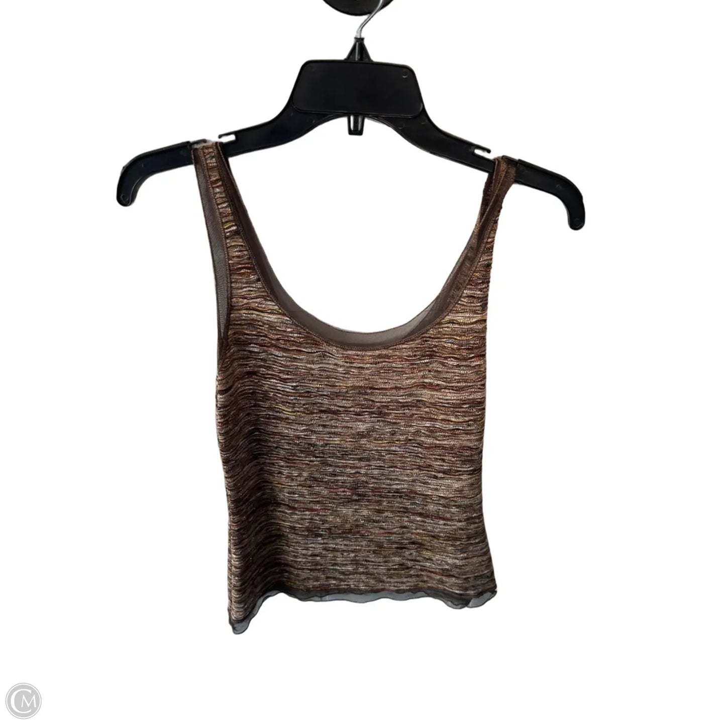 Top Sleeveless By Clothes Mentor In Brown & Yellow, Size: S