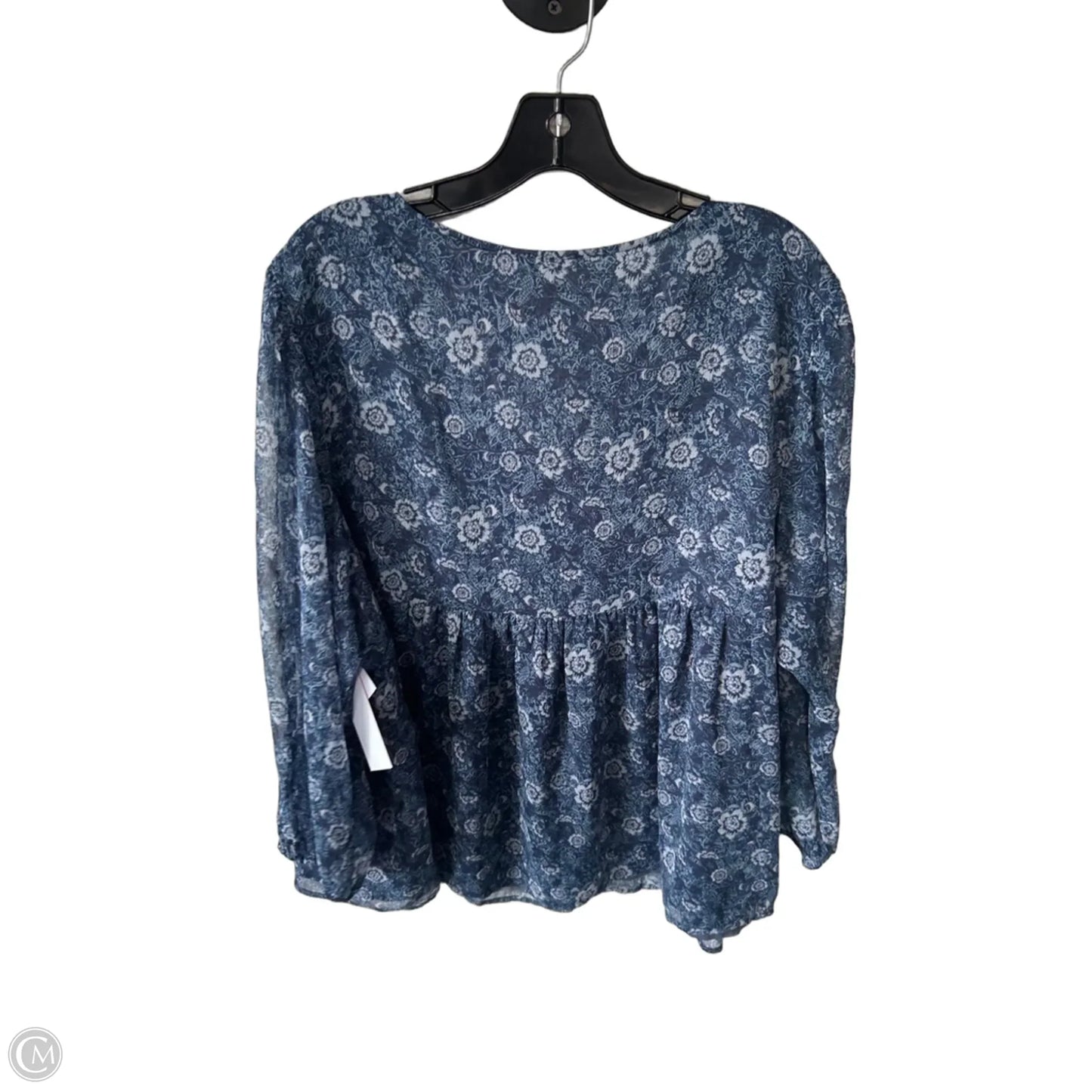 Top Long Sleeve By Lucky Brand In Blue, Size: 2x
