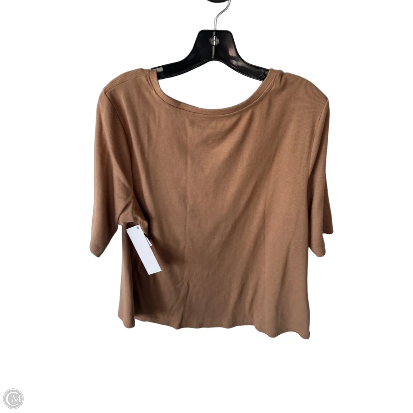 Top Short Sleeve By Sonoma In Tan, Size: 2x