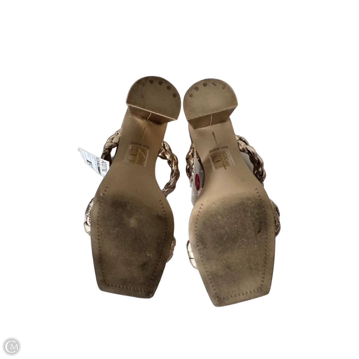 Sandals Heels Block By Dolce Vita In Gold, Size: 7