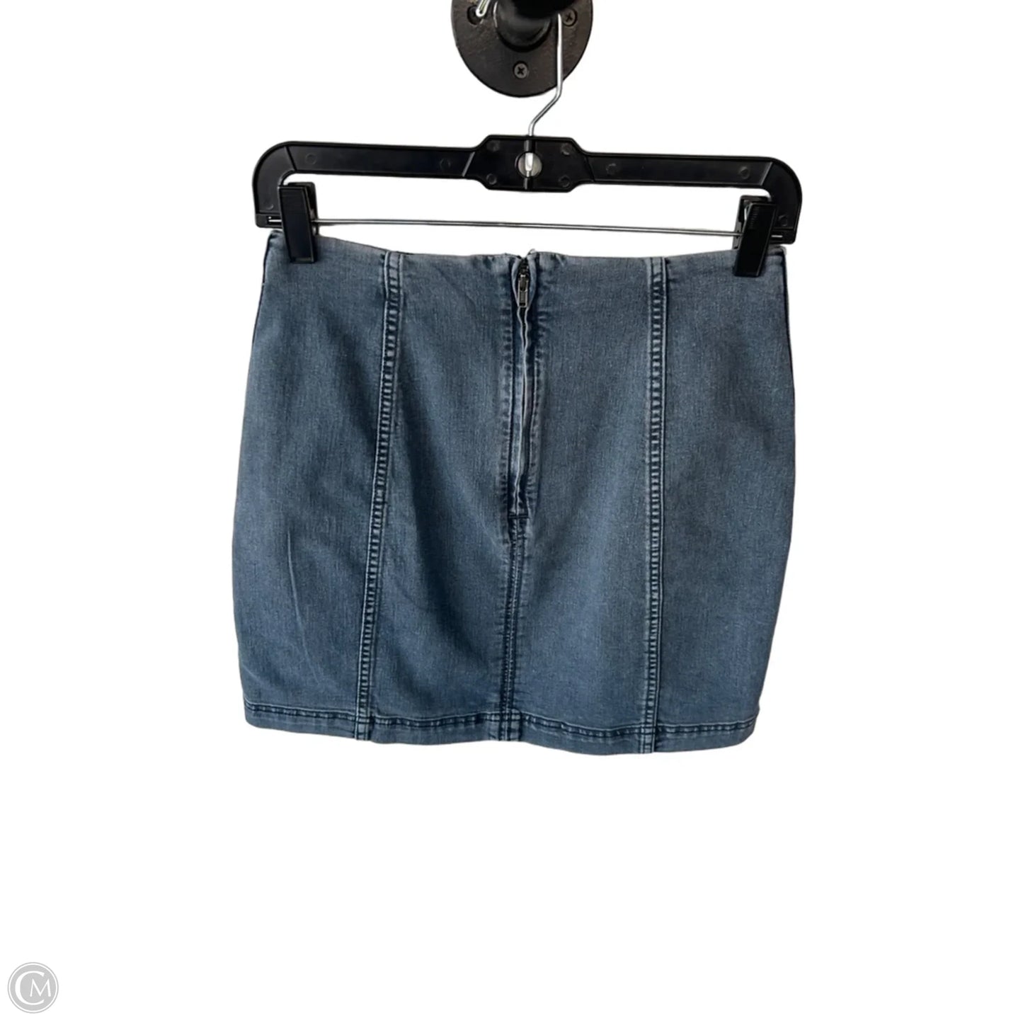 Skirt Mini & Short By Free People In Blue Denim, Size: 6