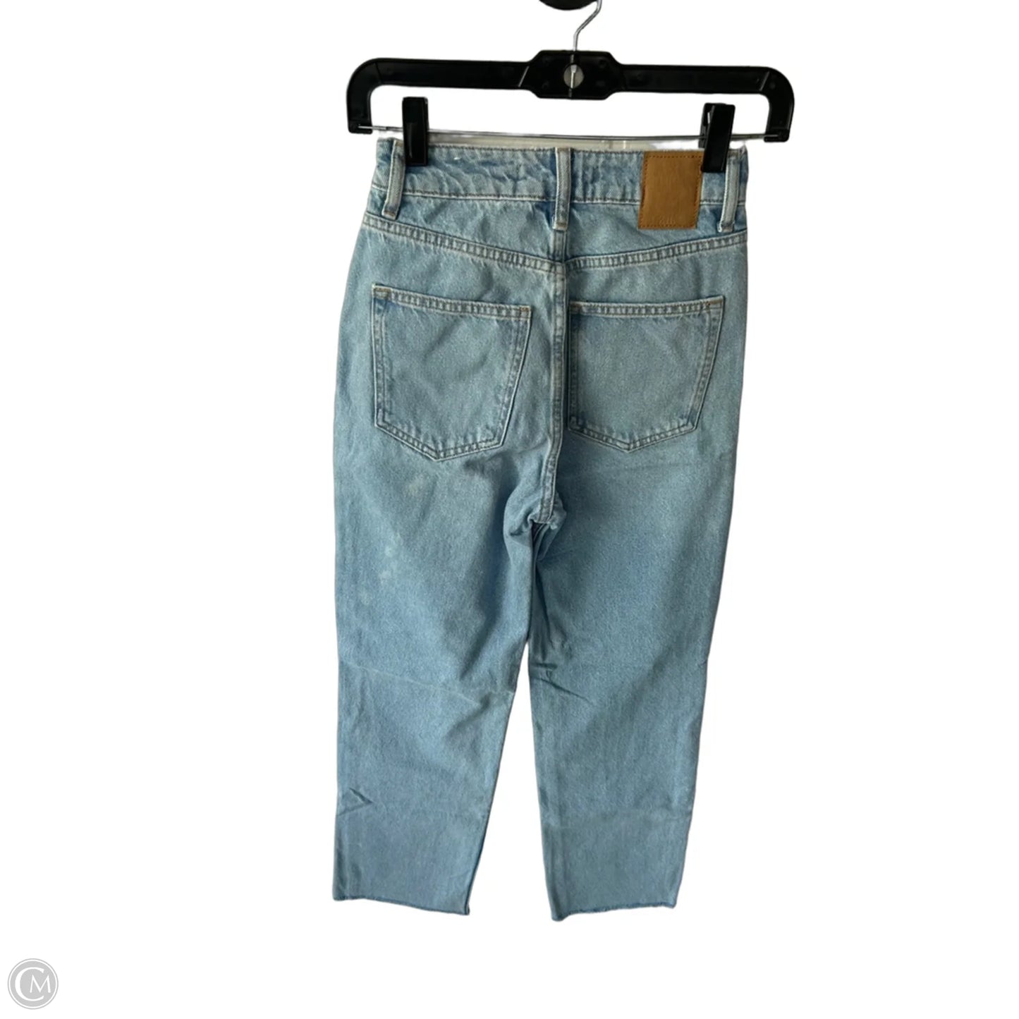 Jeans Straight By Zara In Blue Denim, Size: 0