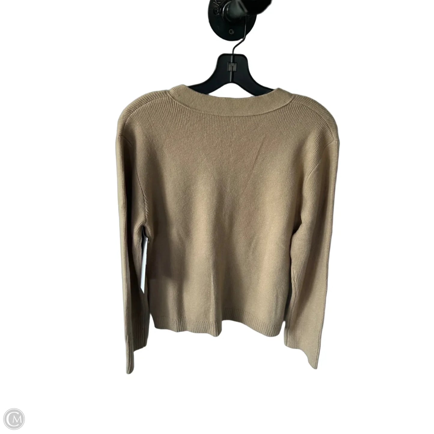 Sweater Cardigan By Clothes Mentor In Tan, Size: S