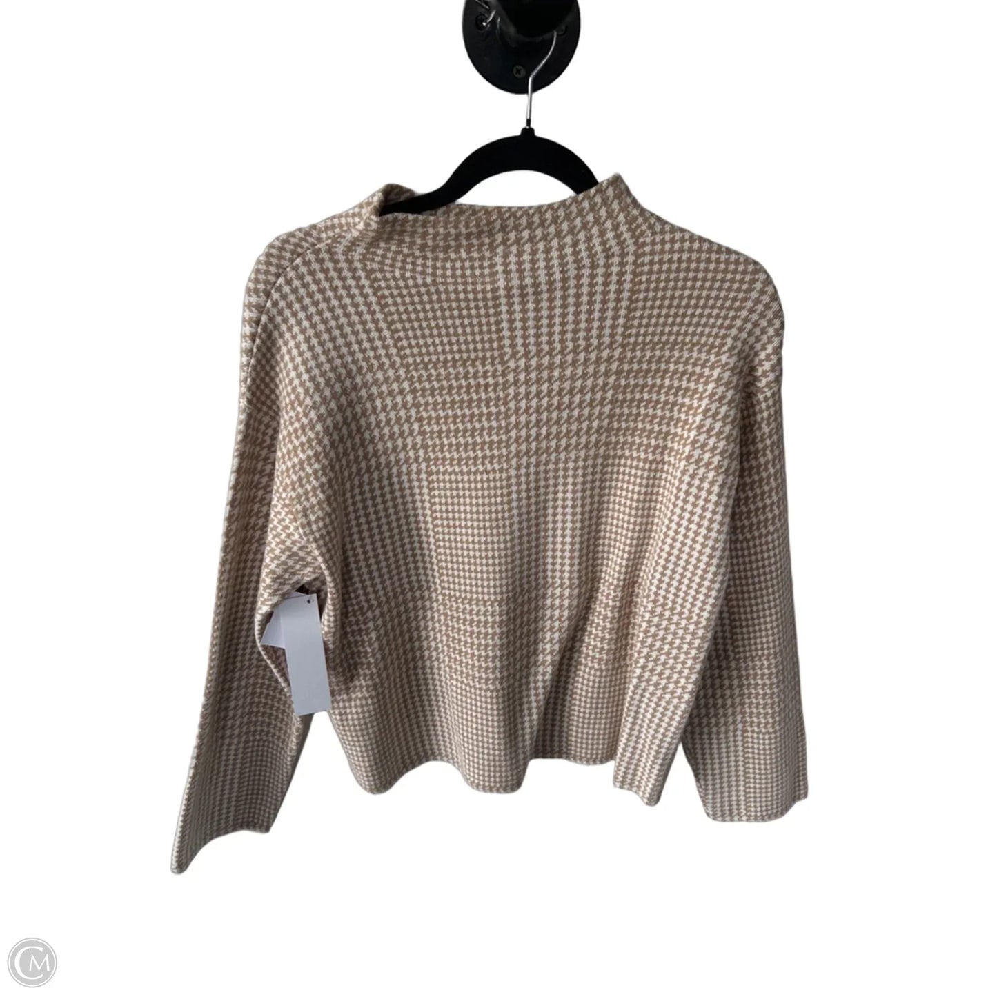 Sweater By Ann Taylor In Tan & White, Size: S