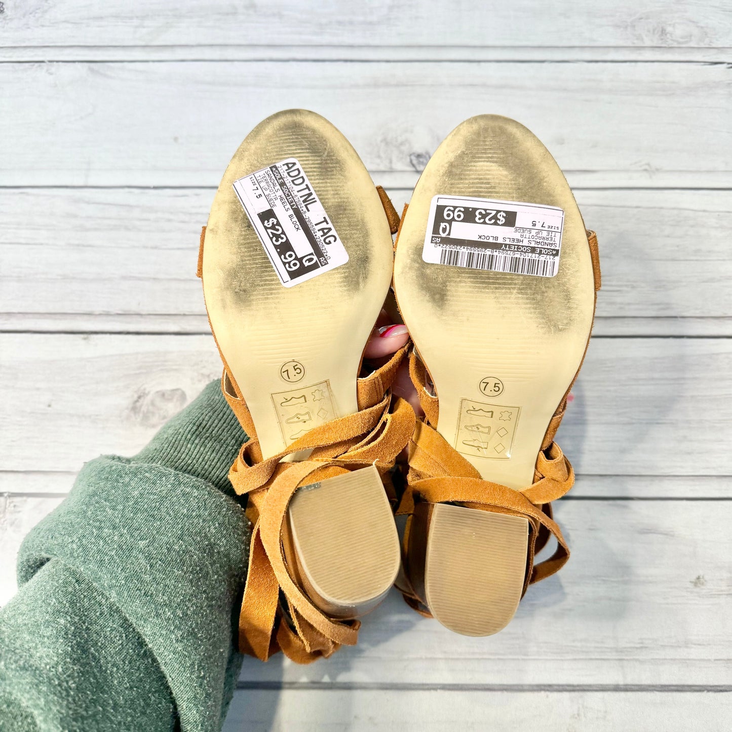 Sandals Heels Block By Sole Society Size: 7.5