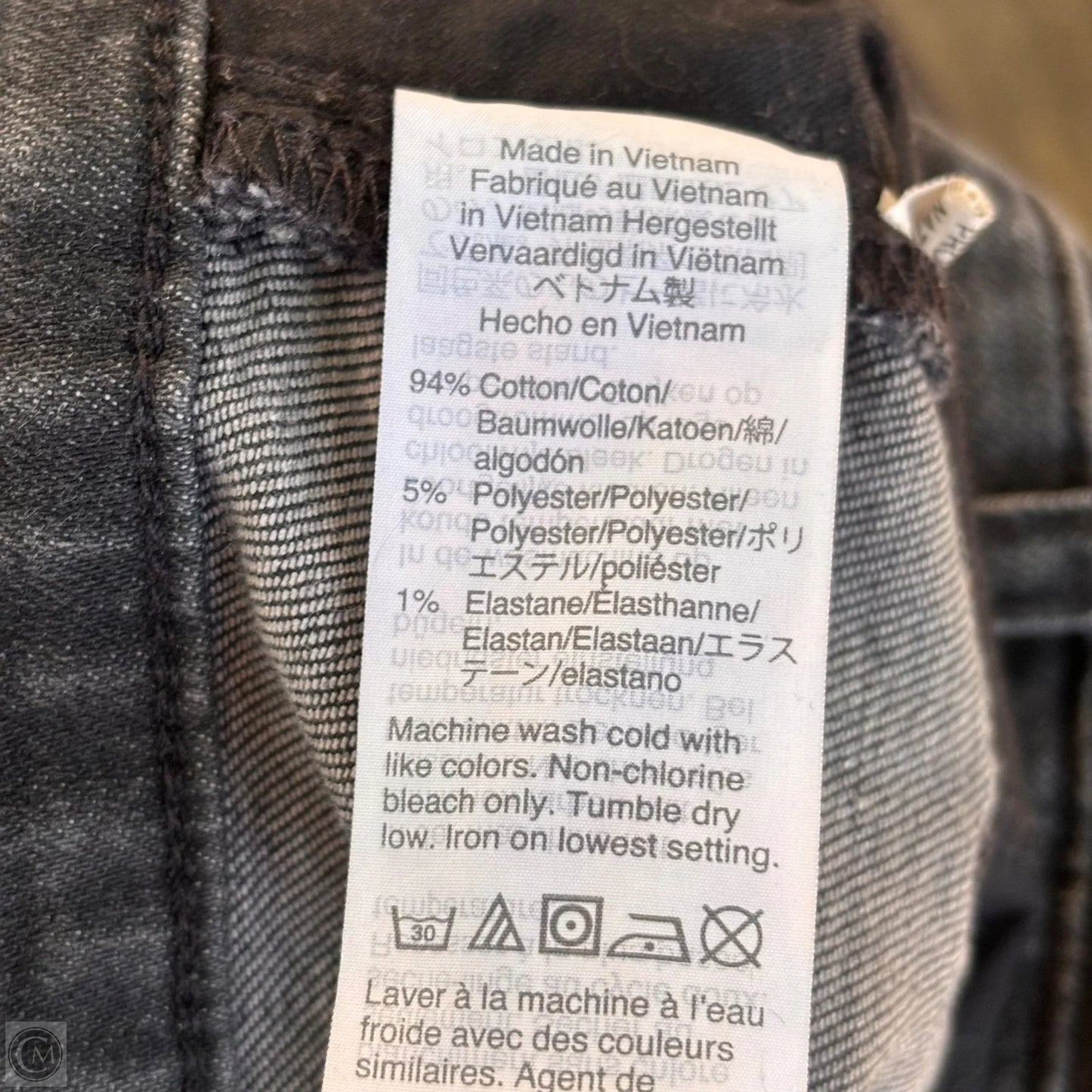 Jeans Cropped By Madewell In Black Denim, Size: 4