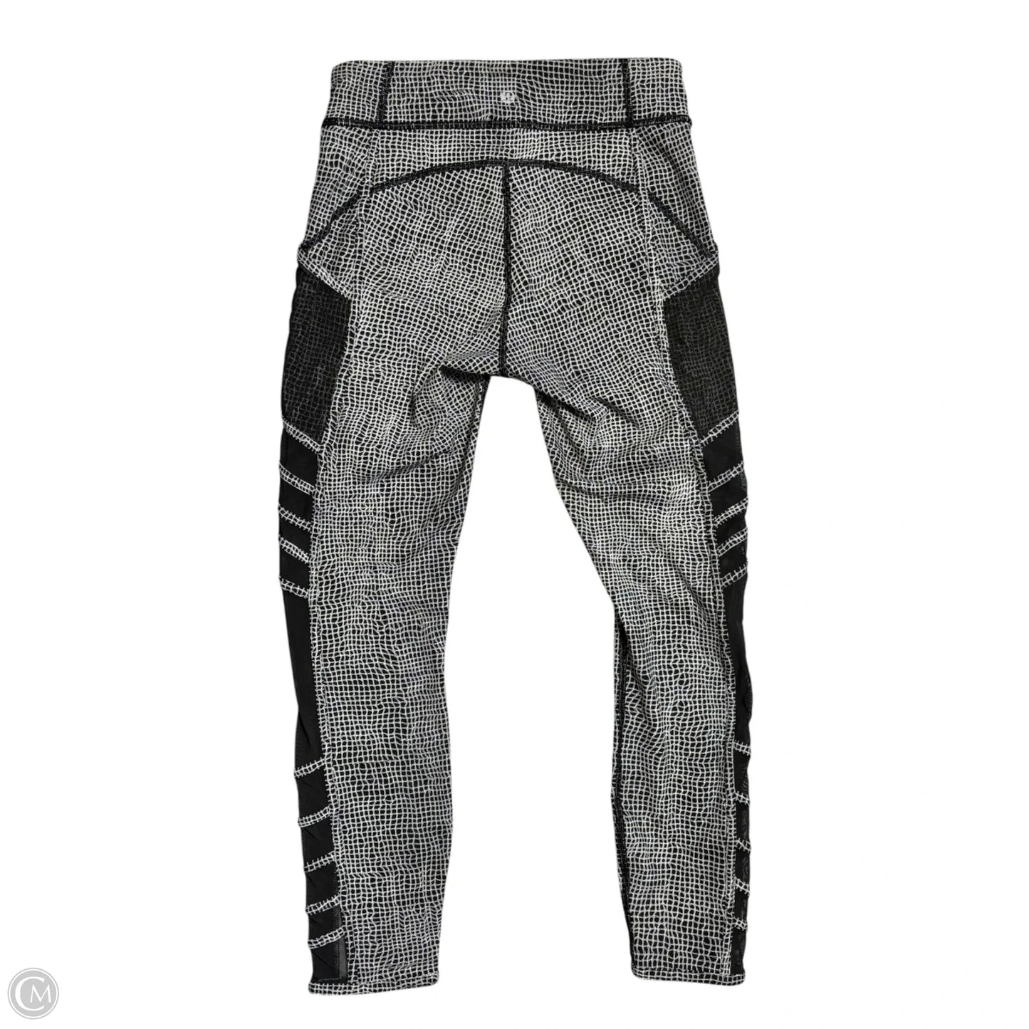 Athletic Leggings By Lululemon In Black & White, Size: S
