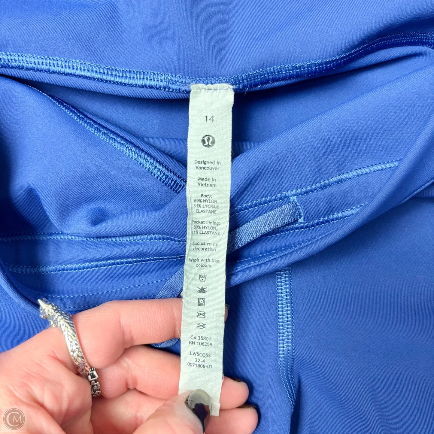 Athletic Leggings By Lululemon In Blue, Size: Xl