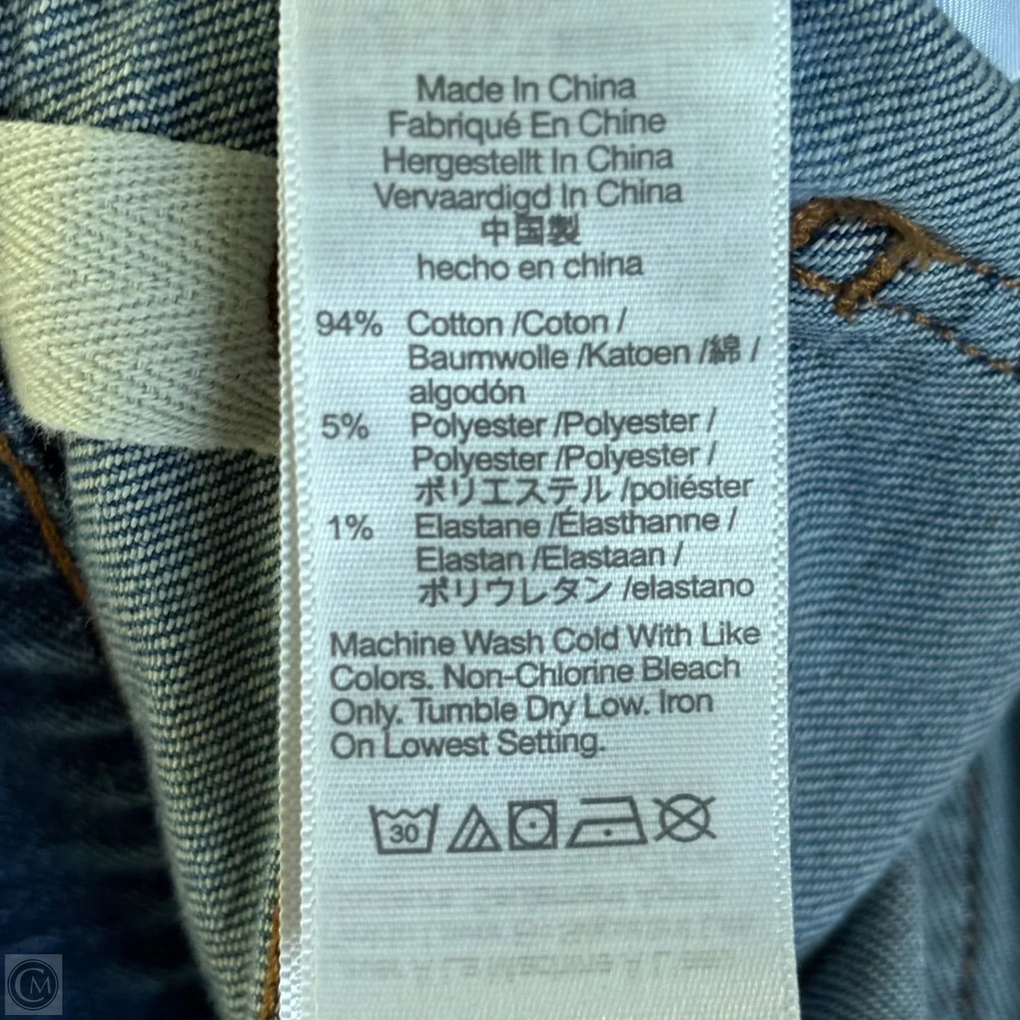 Jeans Straight By Madewell In Blue Denim, Size: 4