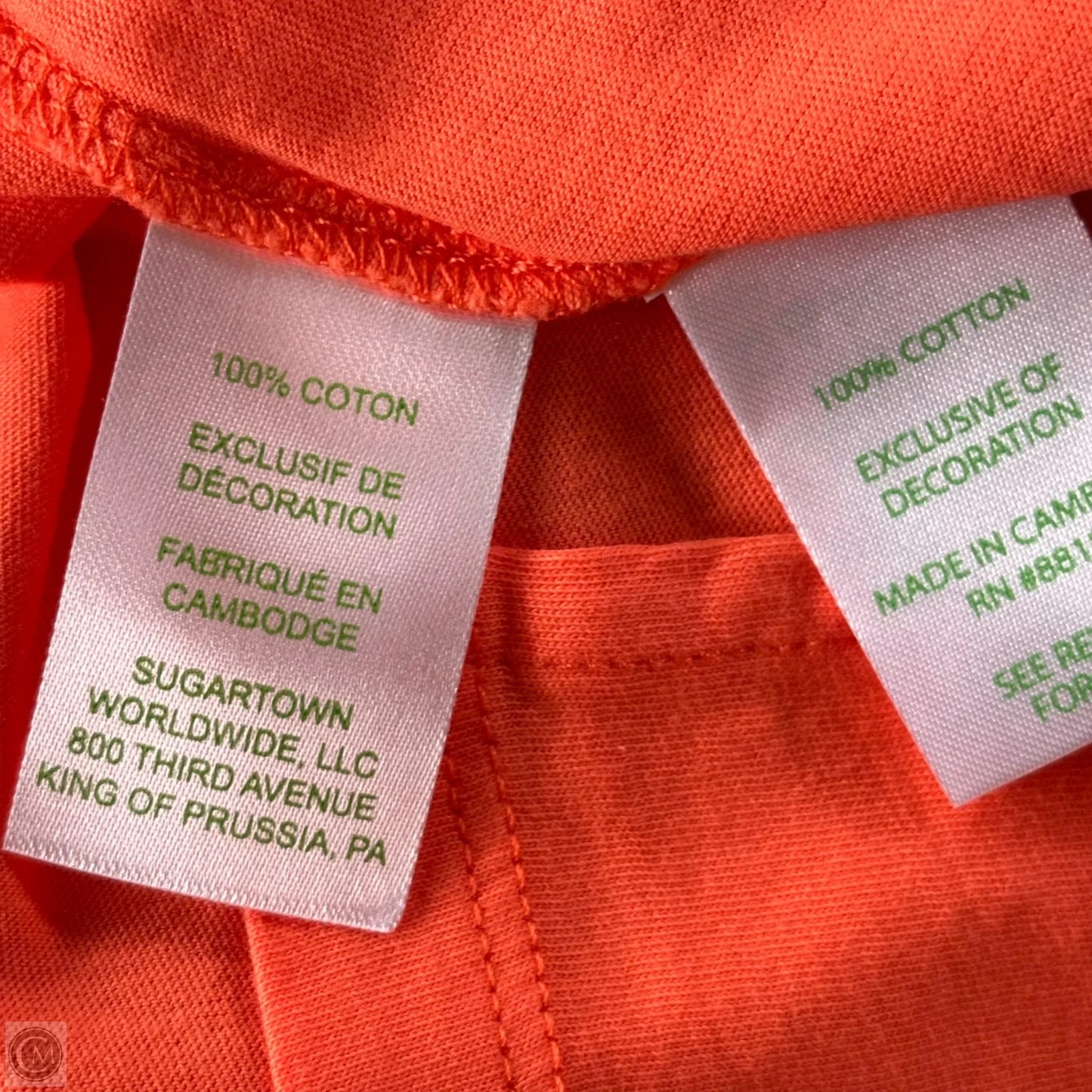 Top Short Sleeve Designer By Lilly Pulitzer In Orange, Size: M