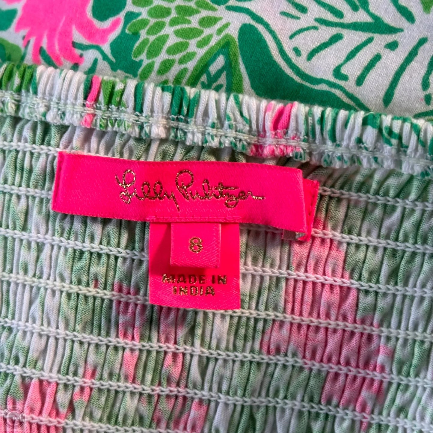 Dress Designer By Lilly Pulitzer In Green & Pink, Size: S