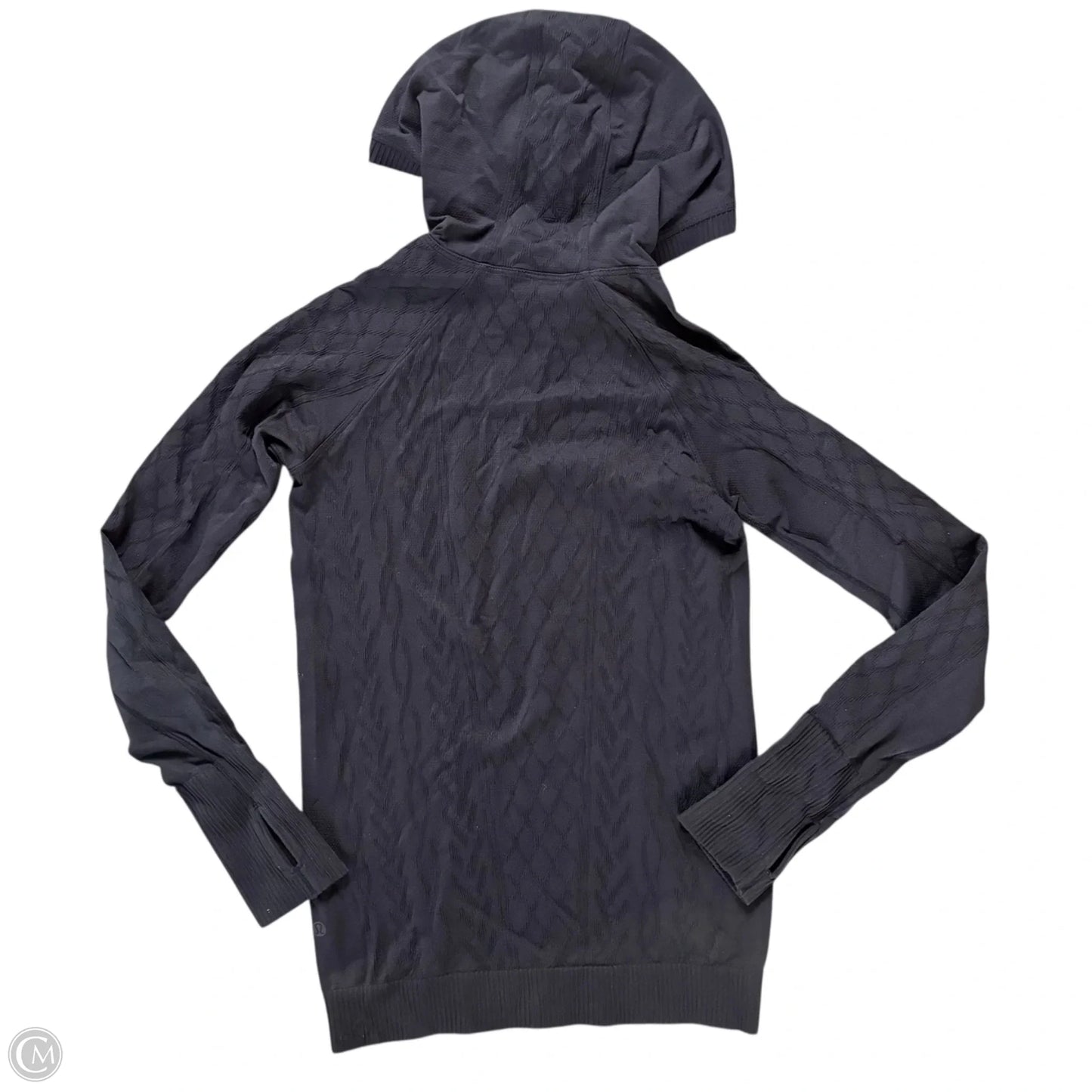 Athletic Top Long Sleeve Hoodie By Lululemon In Black, Size: M