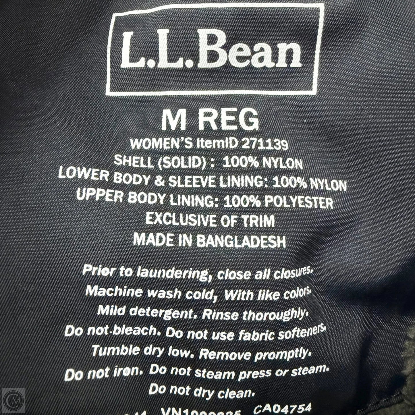 Coat Other By L.l. Bean In Black, Size: M