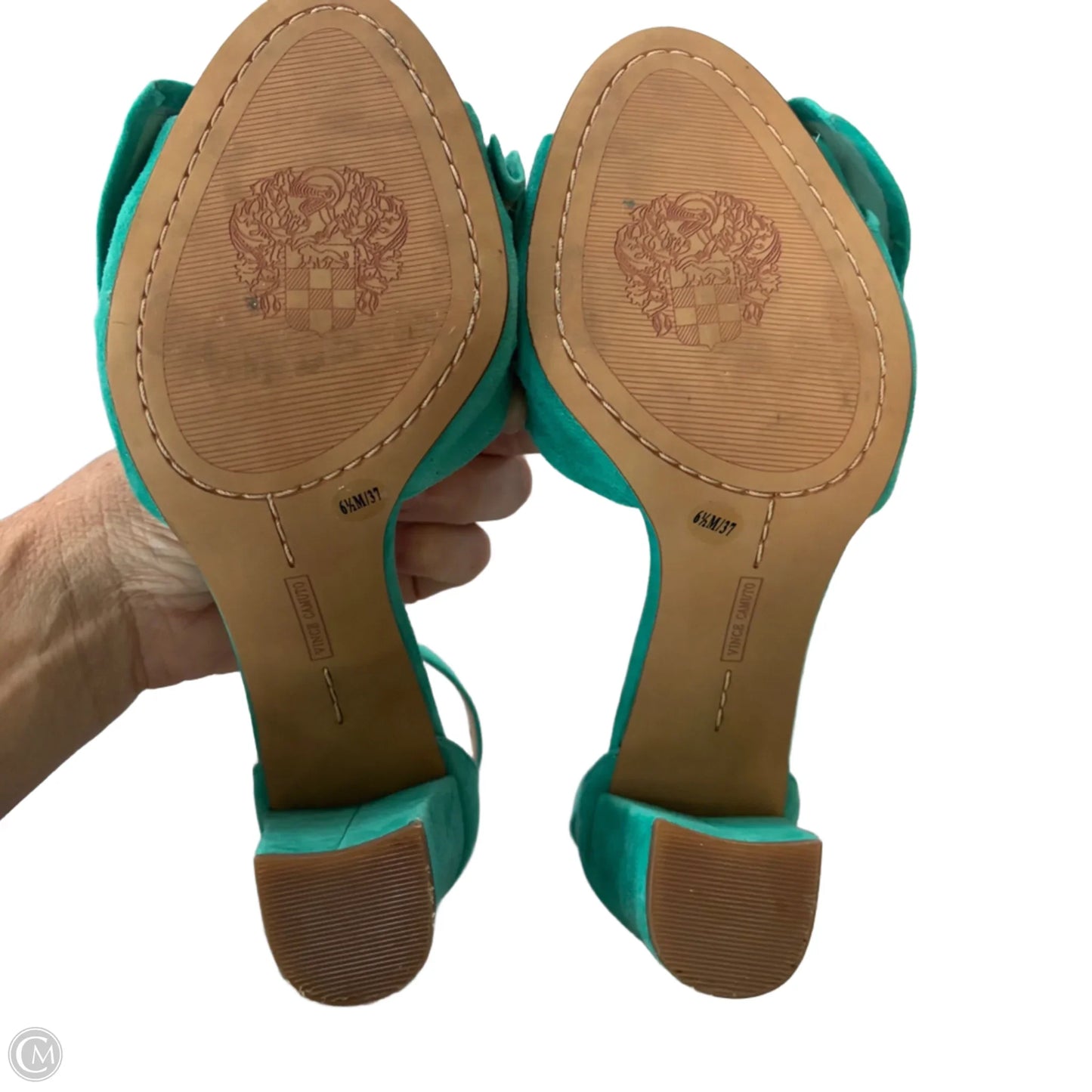 Sandals Heels Block By Vince Camuto In Blue, Size: 6.5