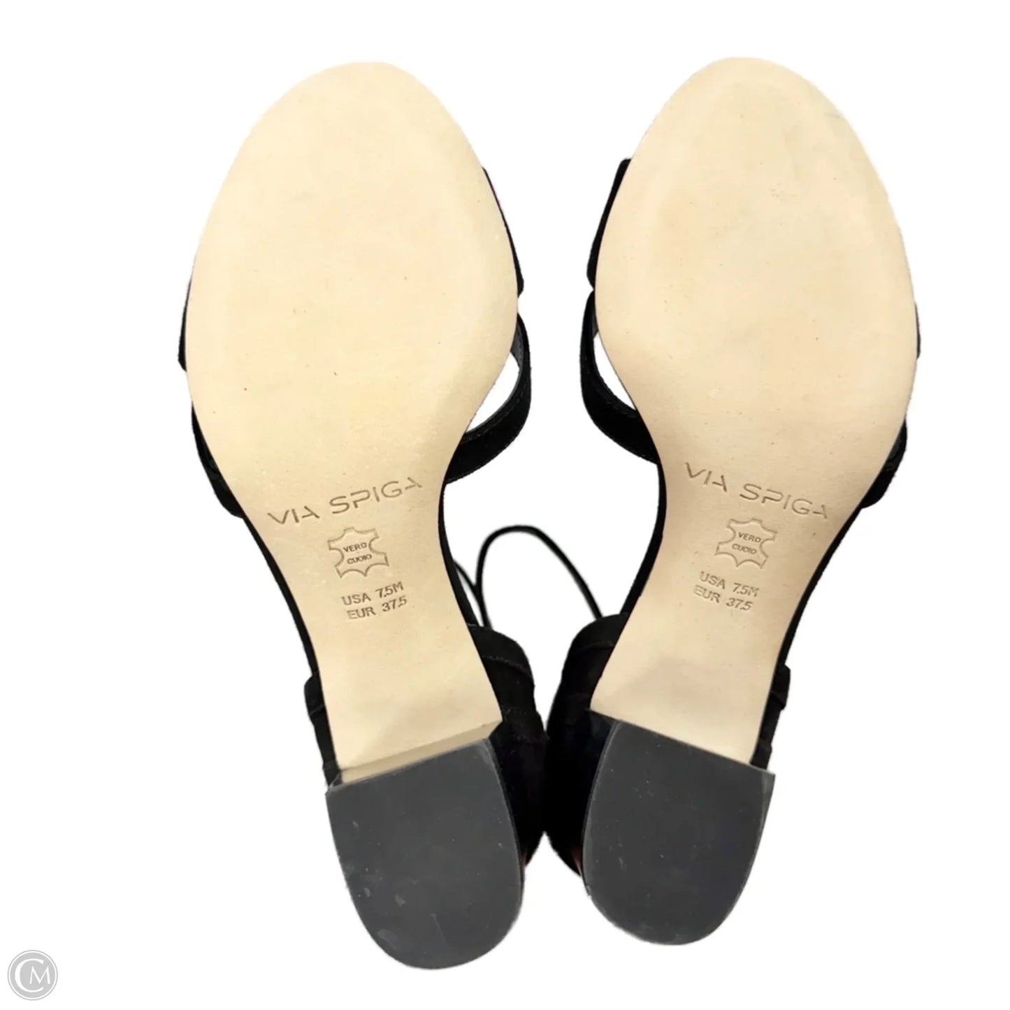 Sandals Heels Block By Via Spiga In Black, Size: 7.5