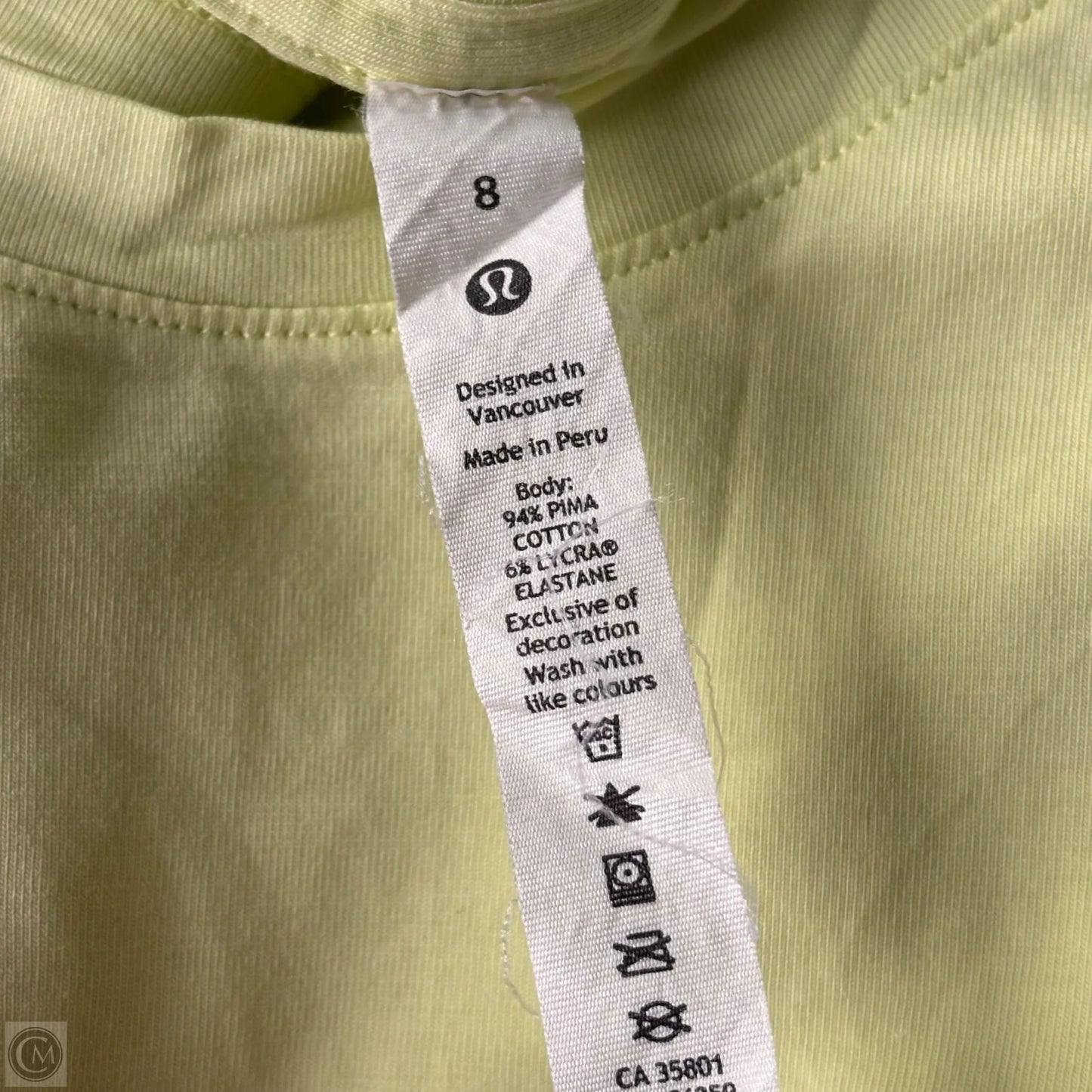 Athletic Tank Top By Lululemon In Green, Size: M