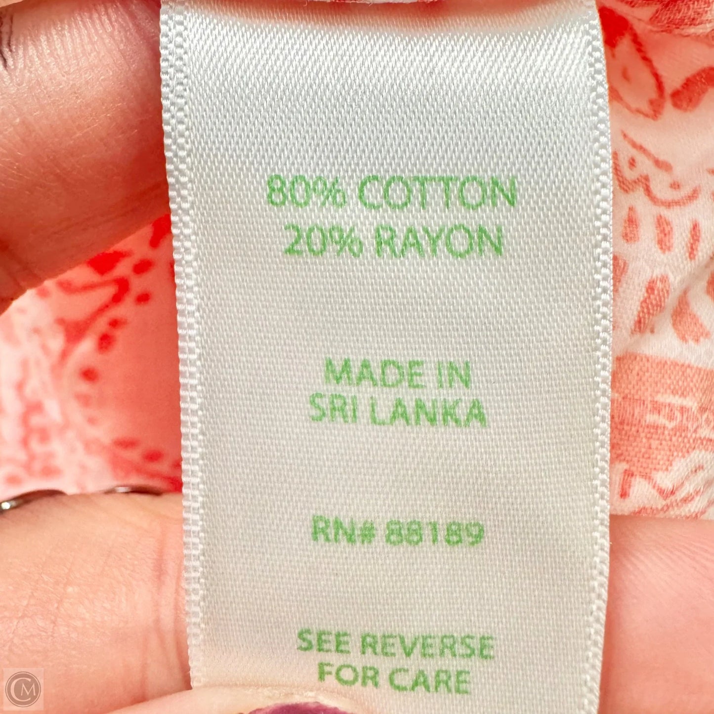 Tunic Designer By Lilly Pulitzer In Orange & White, Size: Xl