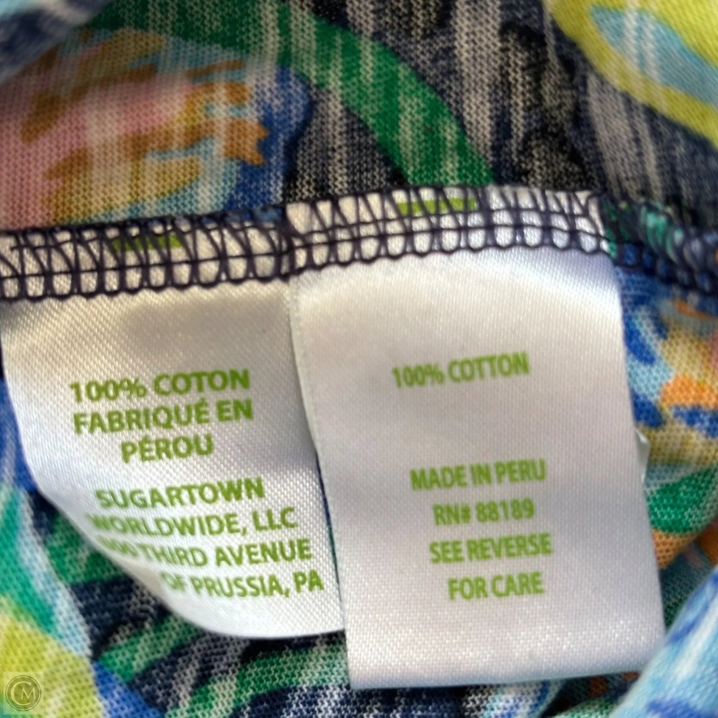 Top Short Sleeve Designer By Lilly Pulitzer In Navy, Size: S