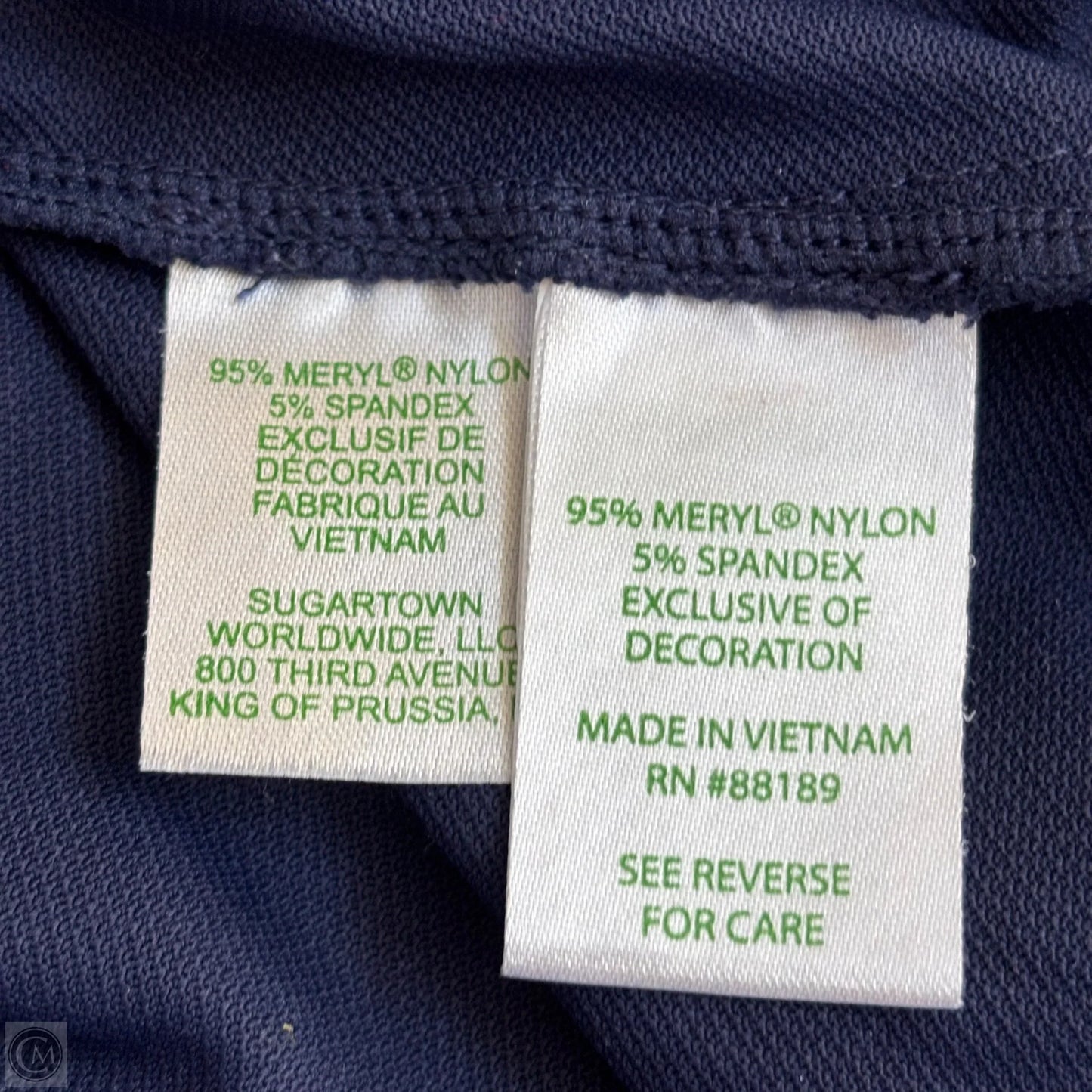 Top Short Sleeve Designer By Lilly Pulitzer In Navy, Size: M