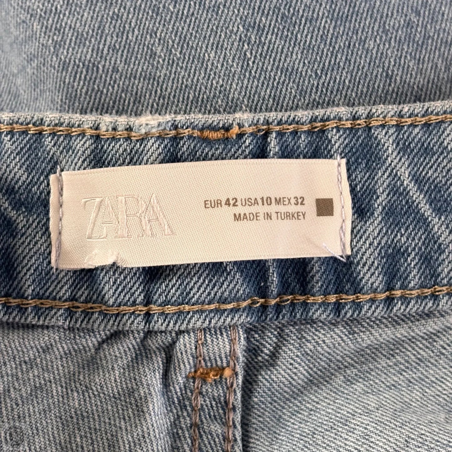 Jeans Wide Leg By Zara In Blue Denim, Size: 10