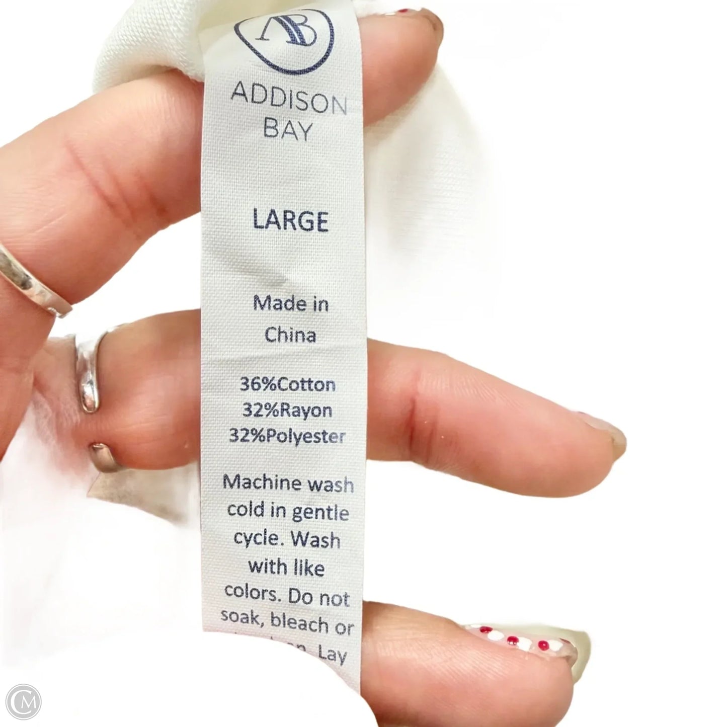 Athletic Sweatshirt Crewneck By Addison Bay In White, Size: L