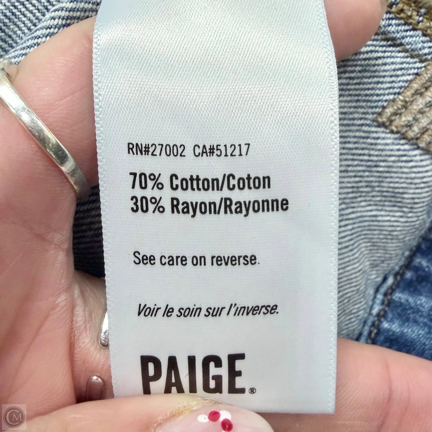 Jacket Denim By Paige In Blue Denim, Size: S