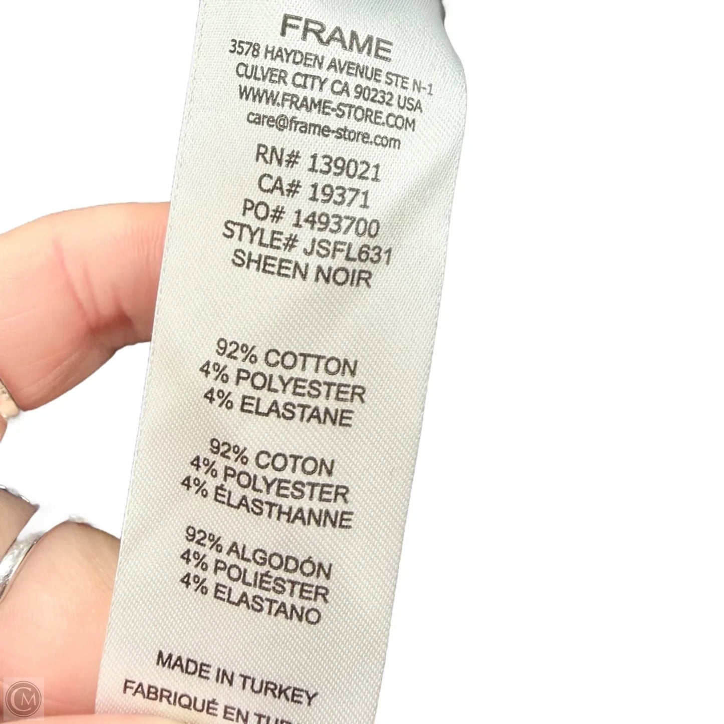 Jeans Flared By Frame In Black Denim, Size: 2