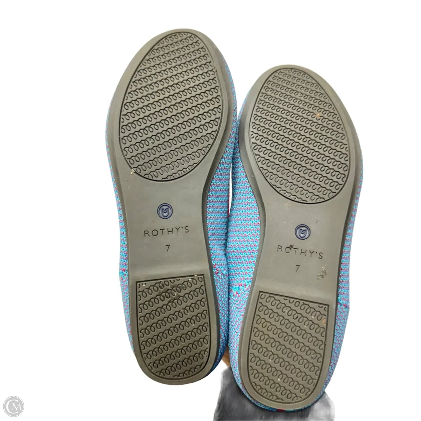 Shoes Flats By Rothys In Blue & Pink, Size: 7