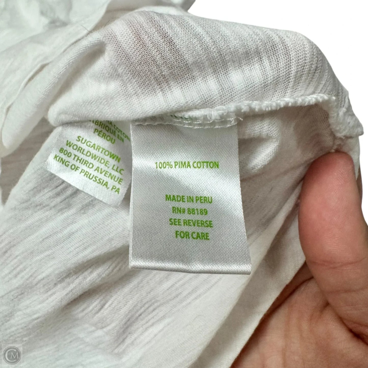 Top Short Sleeve Designer By Lilly Pulitzer In White, Size: M